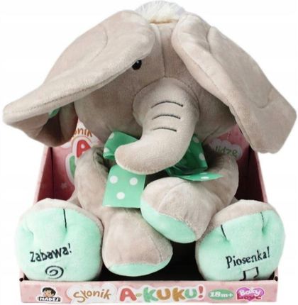madej Słonik A Kuku beżowo-miętowy 24 cm 3985 - zdjęcie 3