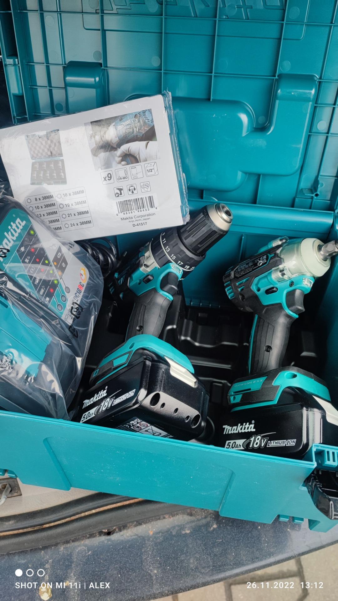 Makita DLX2359TJ1 Akumulatorowy Zestaw Combo 18V 3x5 0Ah Li Ion DHP484