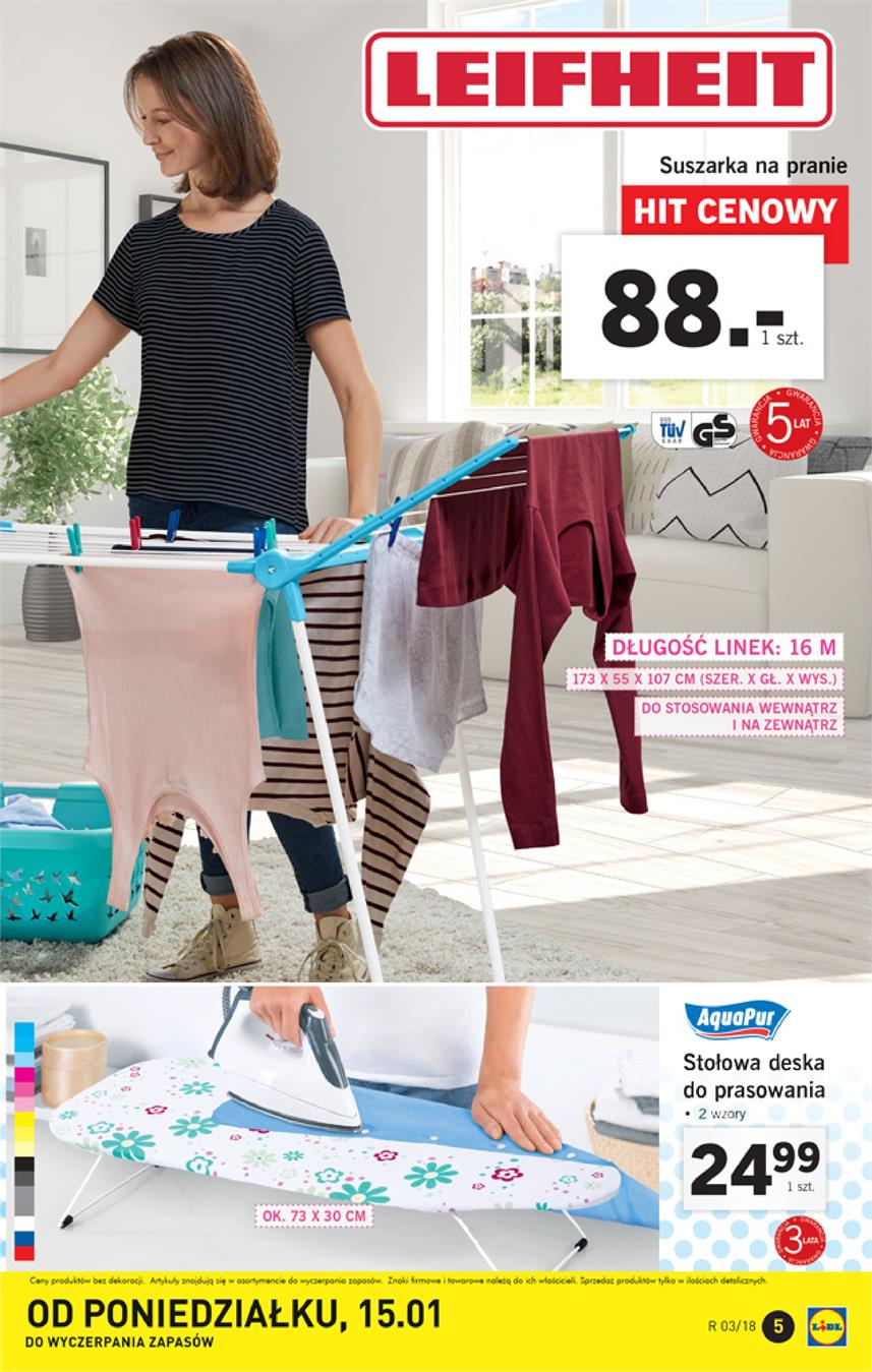 Gazetka Lidl Polska Sp. z o.o. nr 5 od 2018-01-15 do 2018-01-21