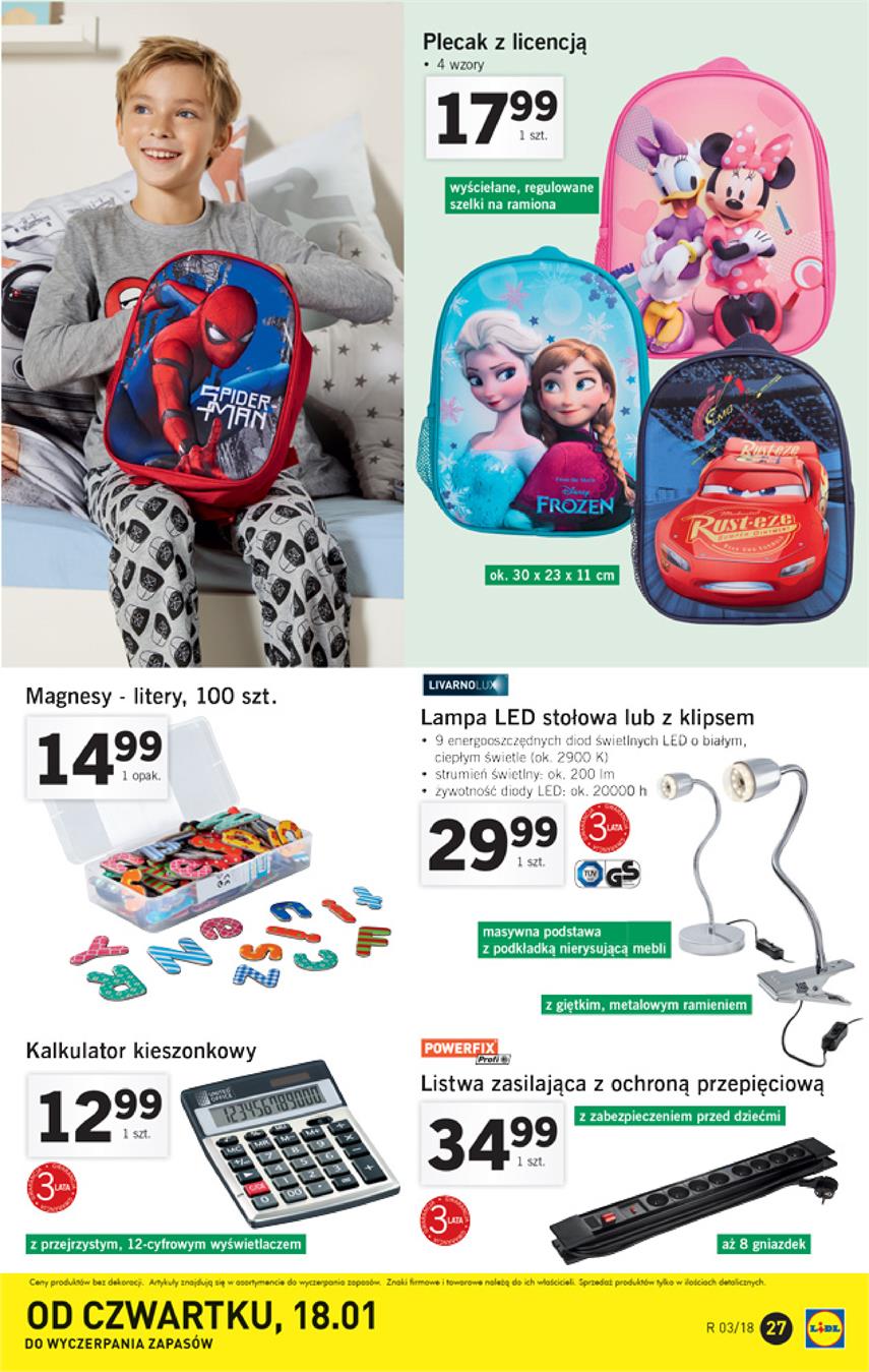 Gazetka Lidl Polska Sp. z o.o. nr 27 od 2018-01-15 do 2018-01-21