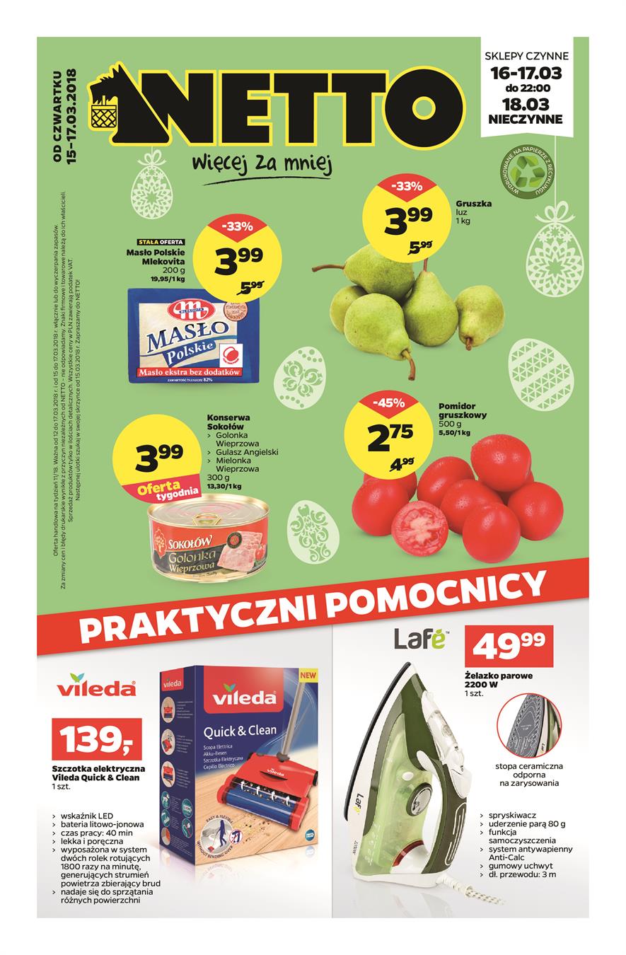 Gazetka Netto Sp. z o.o. nr 1 od 2018-03-15 do 2018-03-17