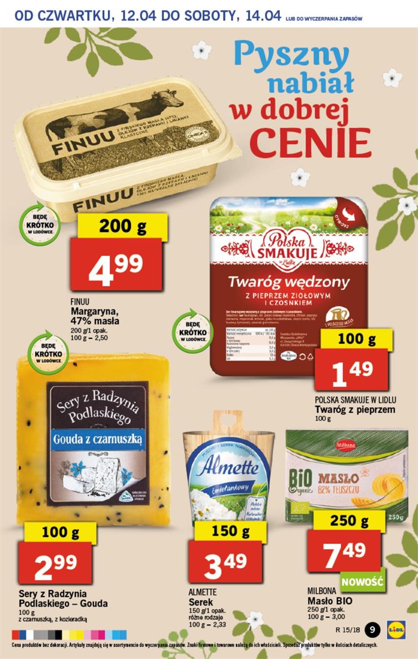 Gazetka Lidl Polska Sp. z o.o. nr 9 od 2018-04-12 do 2018-04-14