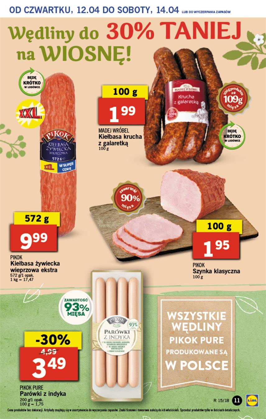 Gazetka Lidl Polska Sp. z o.o. nr 11 od 2018-04-12 do 2018-04-14