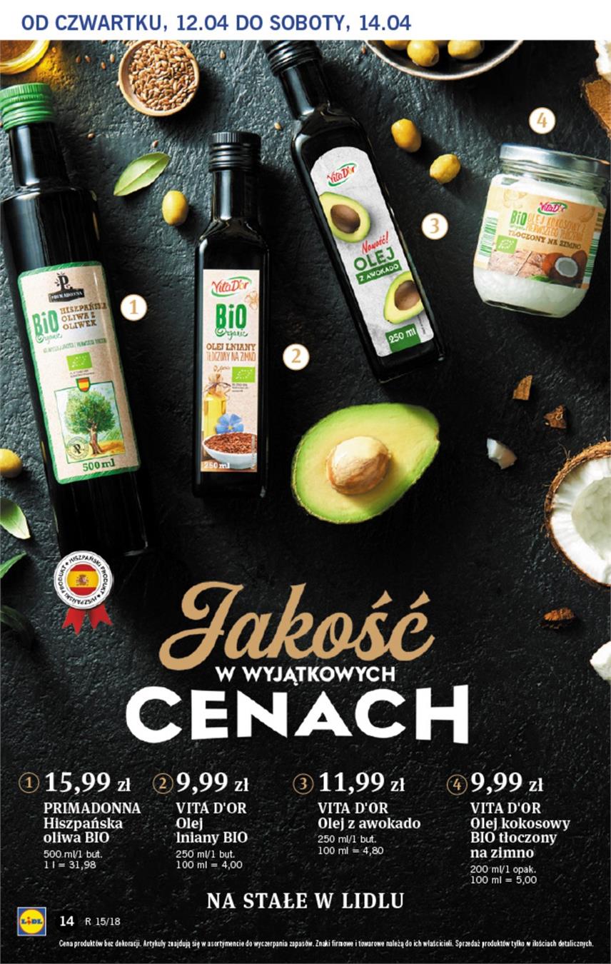 Gazetka Lidl Polska Sp. z o.o. nr 14 od 2018-04-12 do 2018-04-14