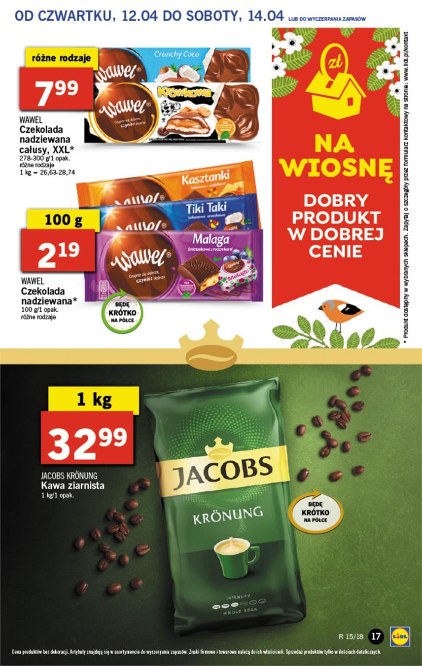 Gazetka Lidl Polska Sp. z o.o. nr 17 od 2018-04-12 do 2018-04-14