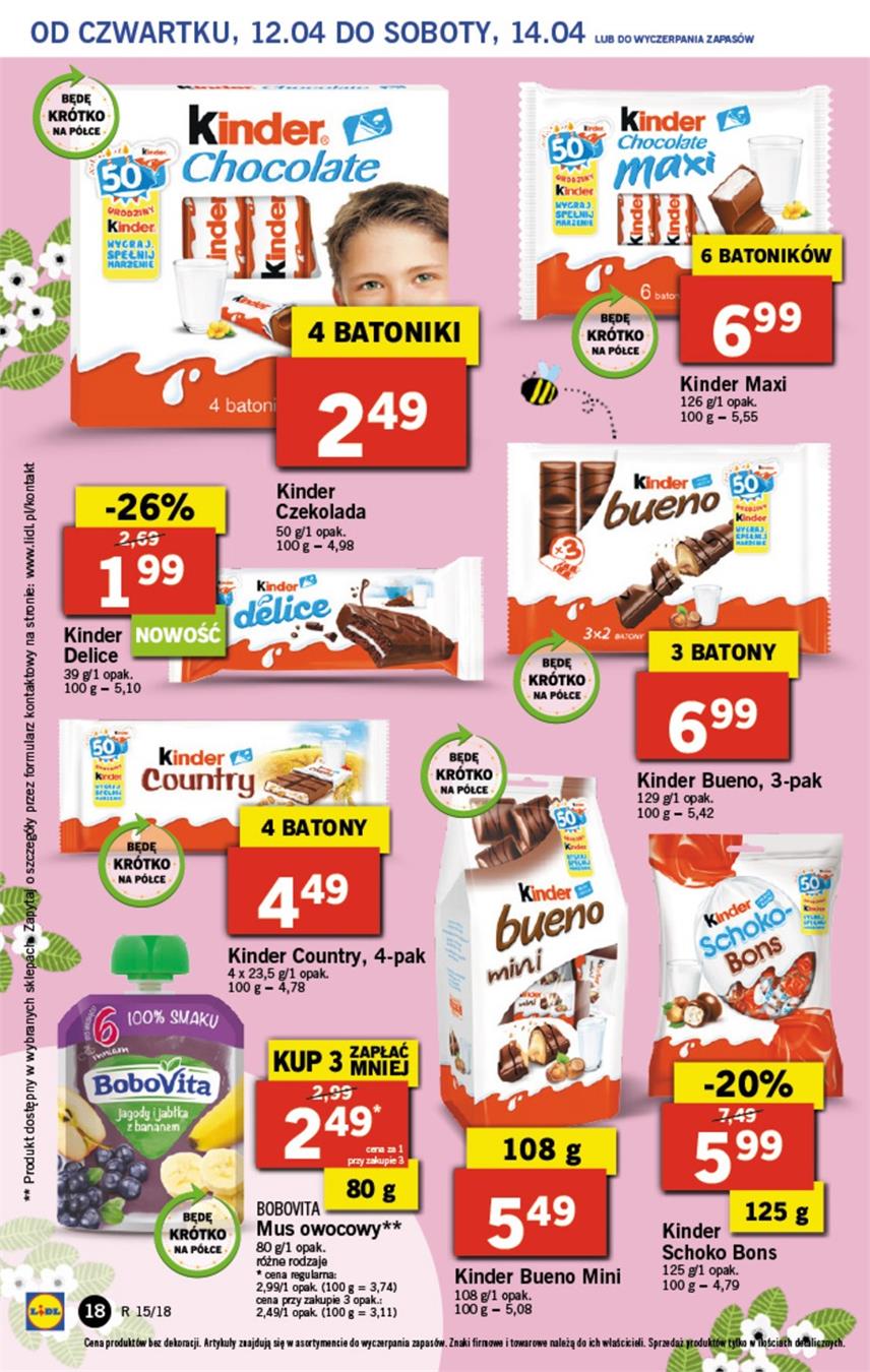 Gazetka Lidl Polska Sp. z o.o. nr 18 od 2018-04-12 do 2018-04-14