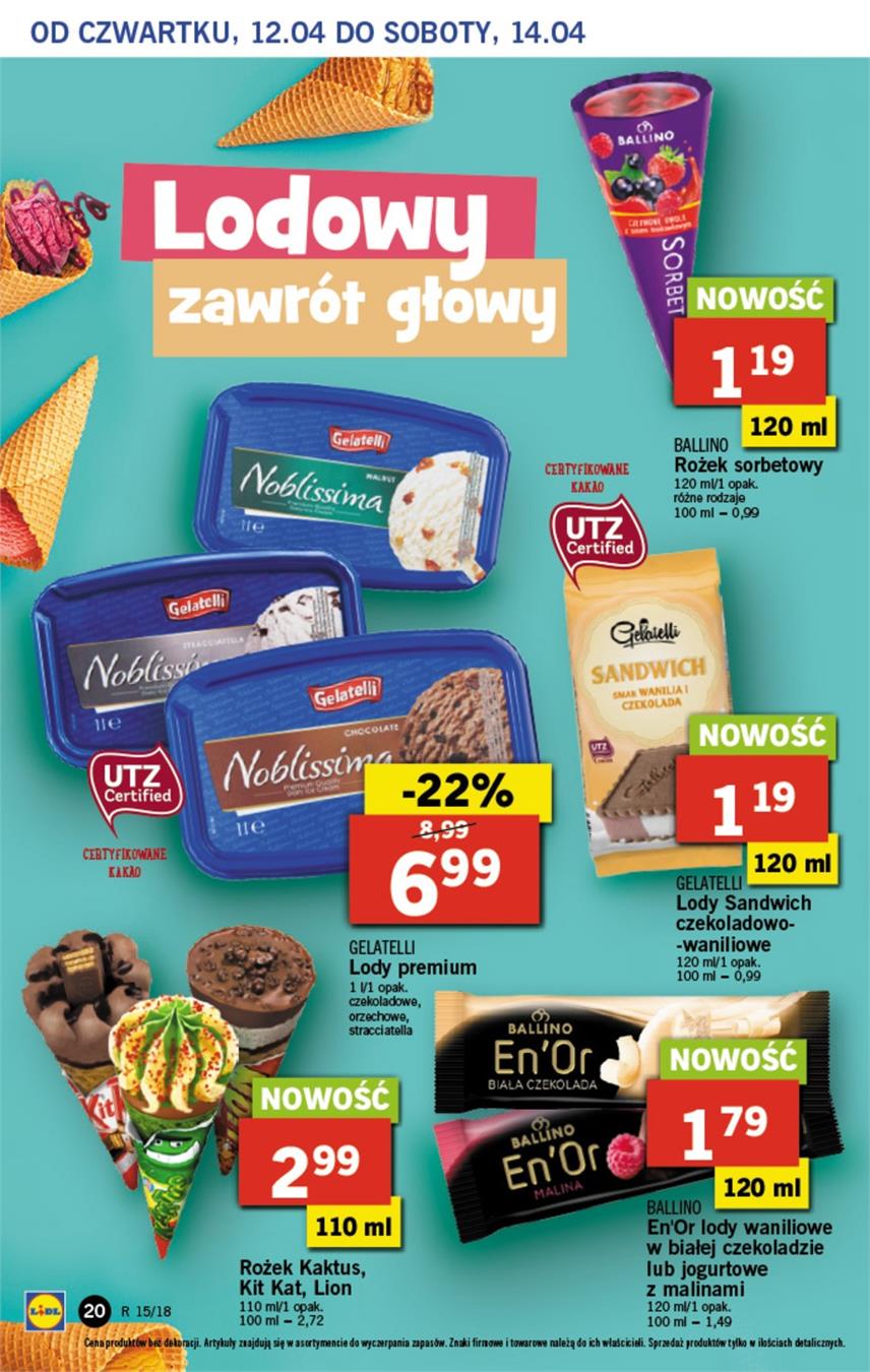 Gazetka Lidl Polska Sp. z o.o. nr 20 od 2018-04-12 do 2018-04-14
