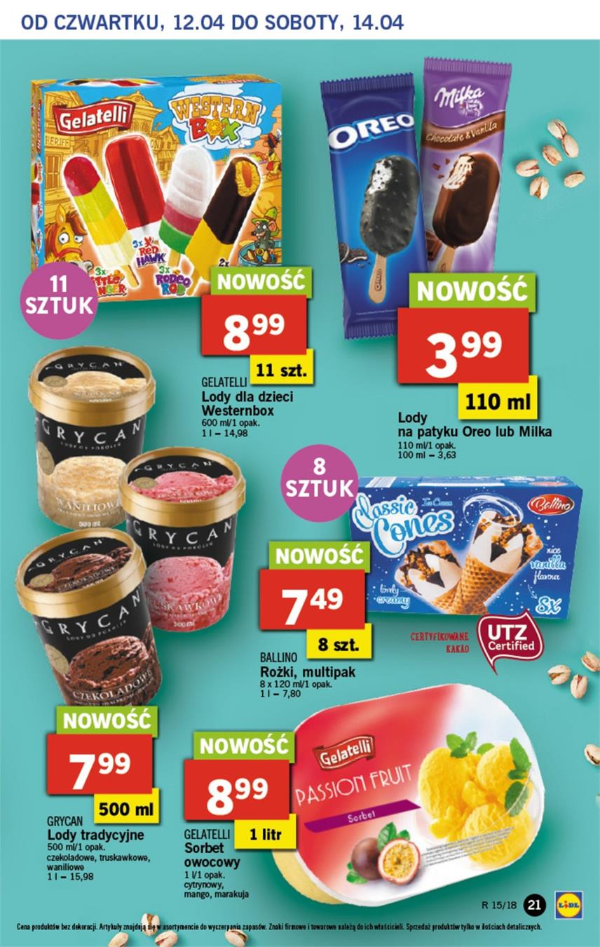 Gazetka Lidl Polska Sp. z o.o. nr 21 od 2018-04-12 do 2018-04-14