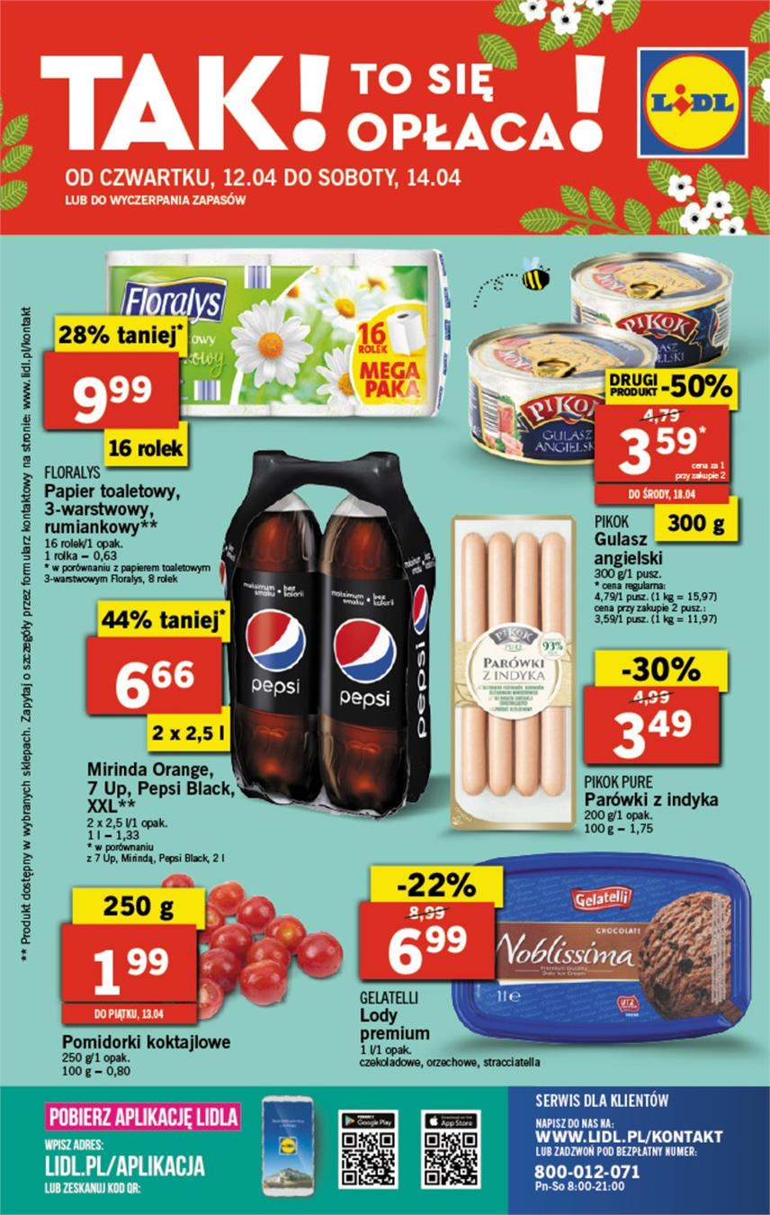 Gazetka Lidl Polska Sp. z o.o. nr 33 od 2018-04-12 do 2018-04-14