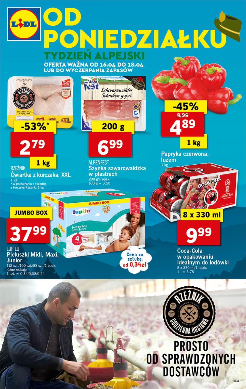 Gazetka Lidl Polska Sp. z o.o. nr 1 od 2018-04-16 do 2018-04-18