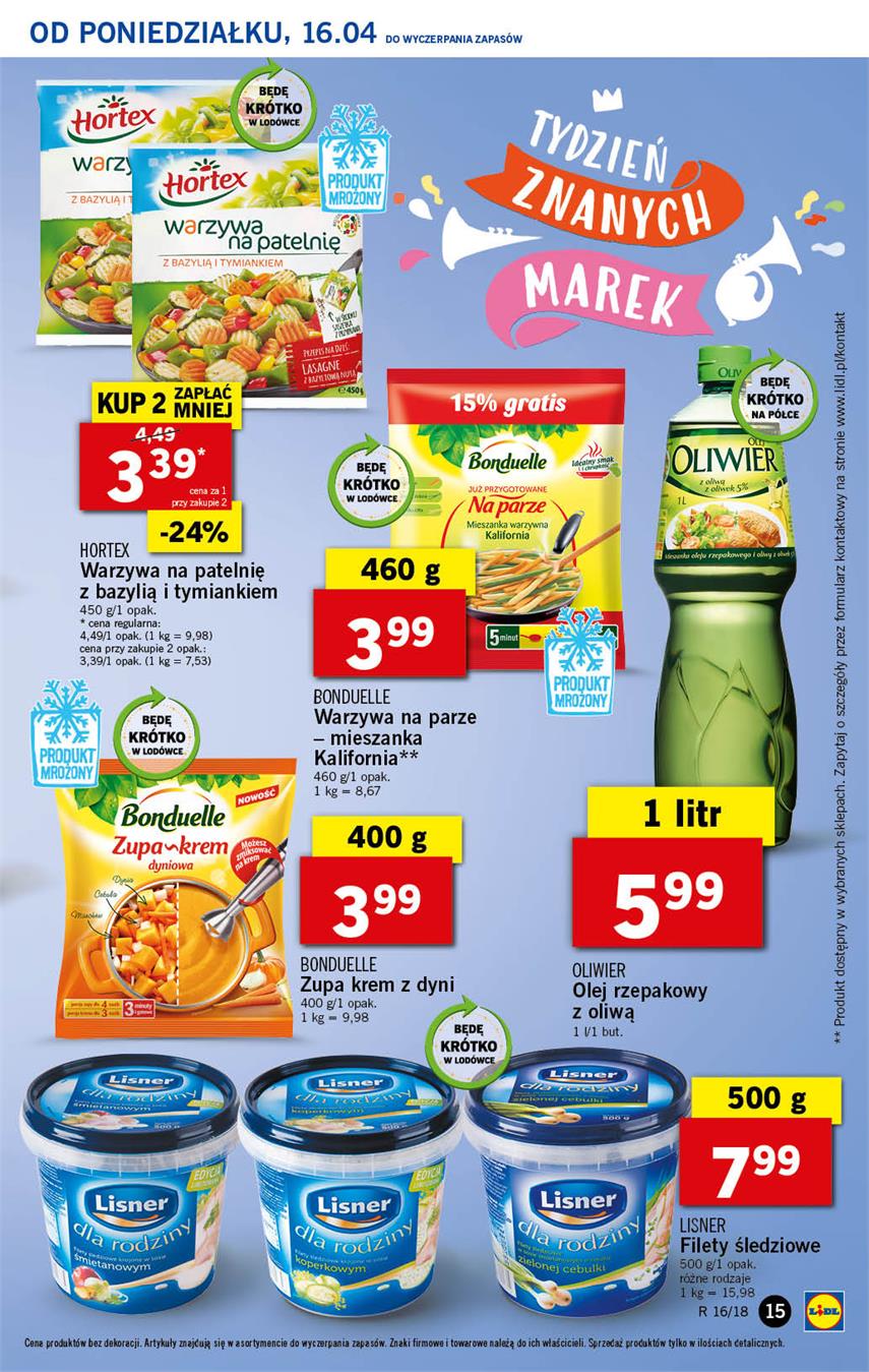 Gazetka Lidl Polska Sp. z o.o. nr 15 od 2018-04-16 do 2018-04-18