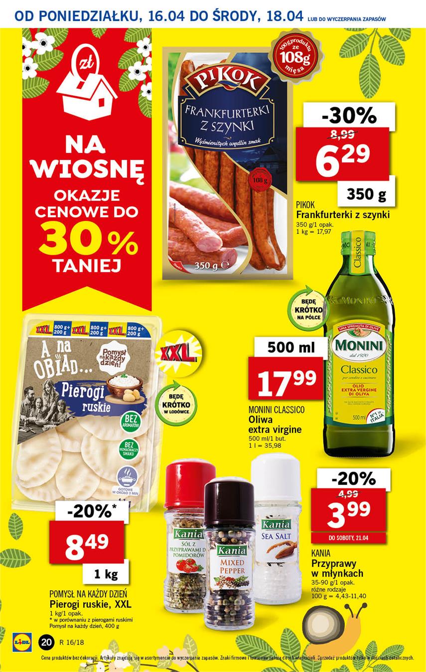 Gazetka Lidl Polska Sp. z o.o. nr 20 od 2018-04-16 do 2018-04-18