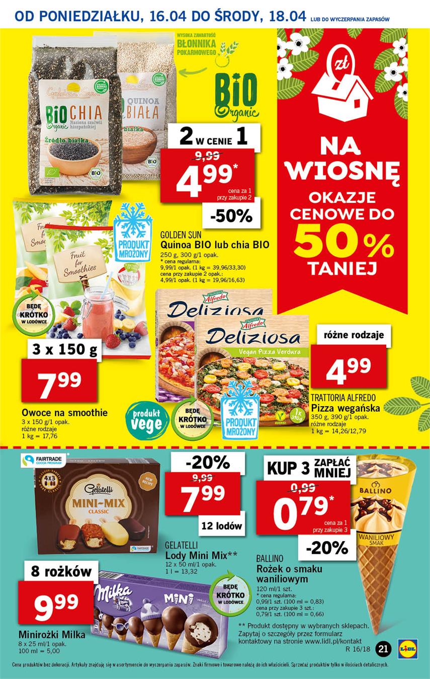 Gazetka Lidl Polska Sp. z o.o. nr 21 od 2018-04-16 do 2018-04-18