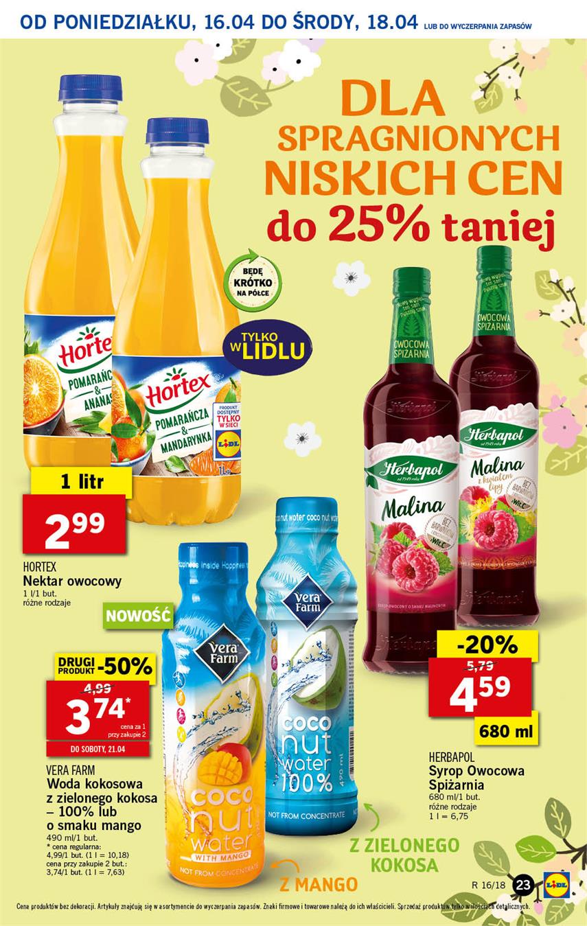 Gazetka Lidl Polska Sp. z o.o. nr 23 od 2018-04-16 do 2018-04-18