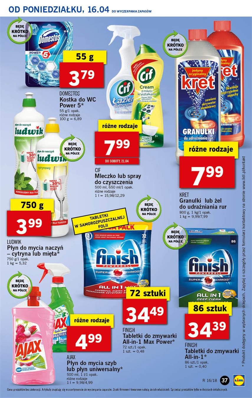 Gazetka Lidl Polska Sp. z o.o. nr 30 od 2018-04-16 do 2018-04-18