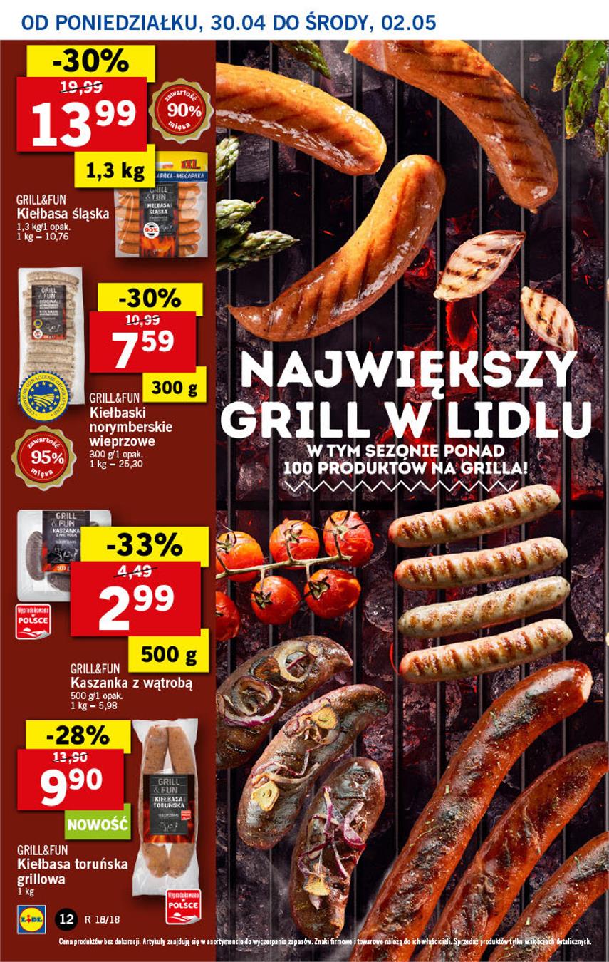 Gazetka Lidl Polska Sp. z o.o. nr 12 od 2018-04-30 do 2018-05-02