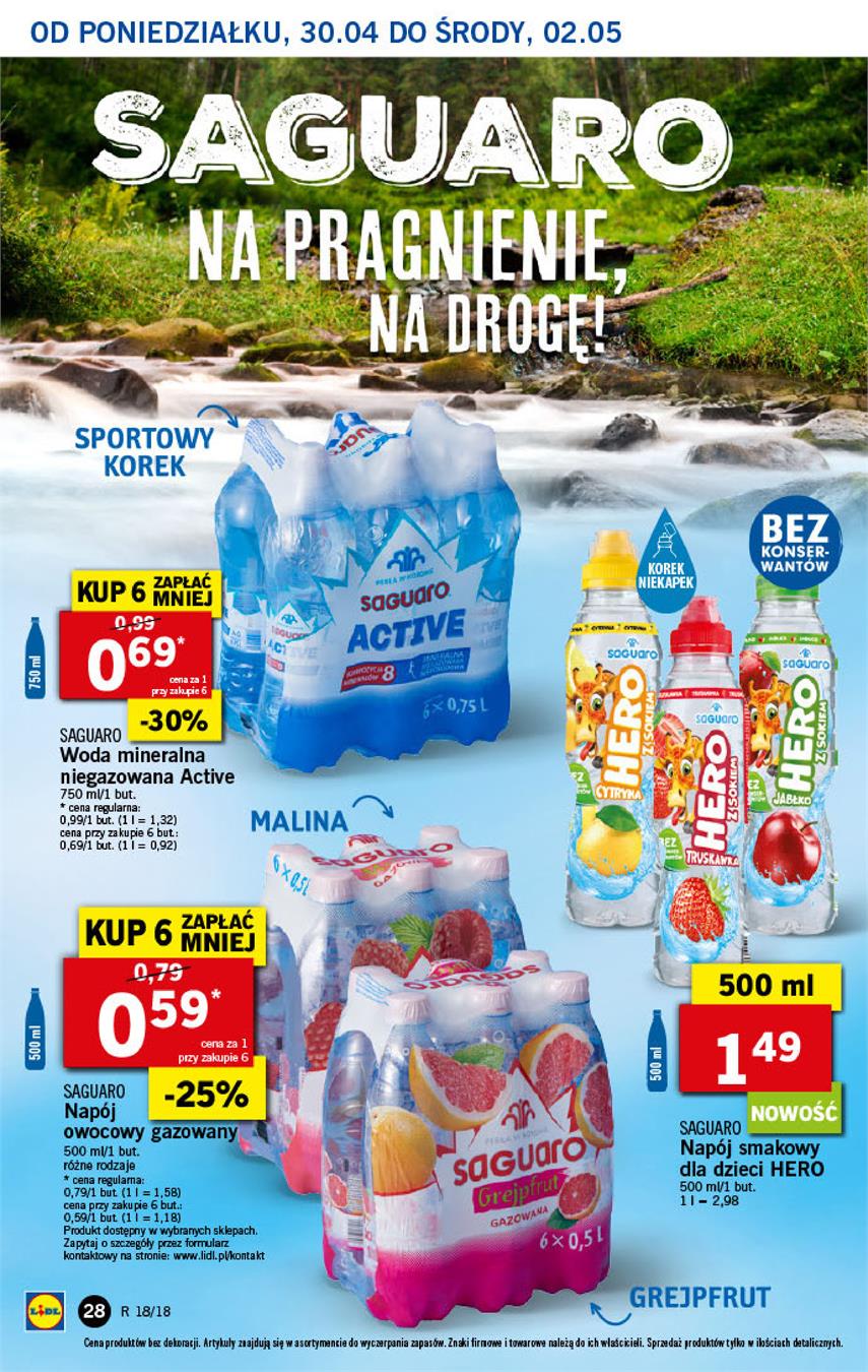 Gazetka Lidl Polska Sp. z o.o. nr 28 od 2018-04-30 do 2018-05-02