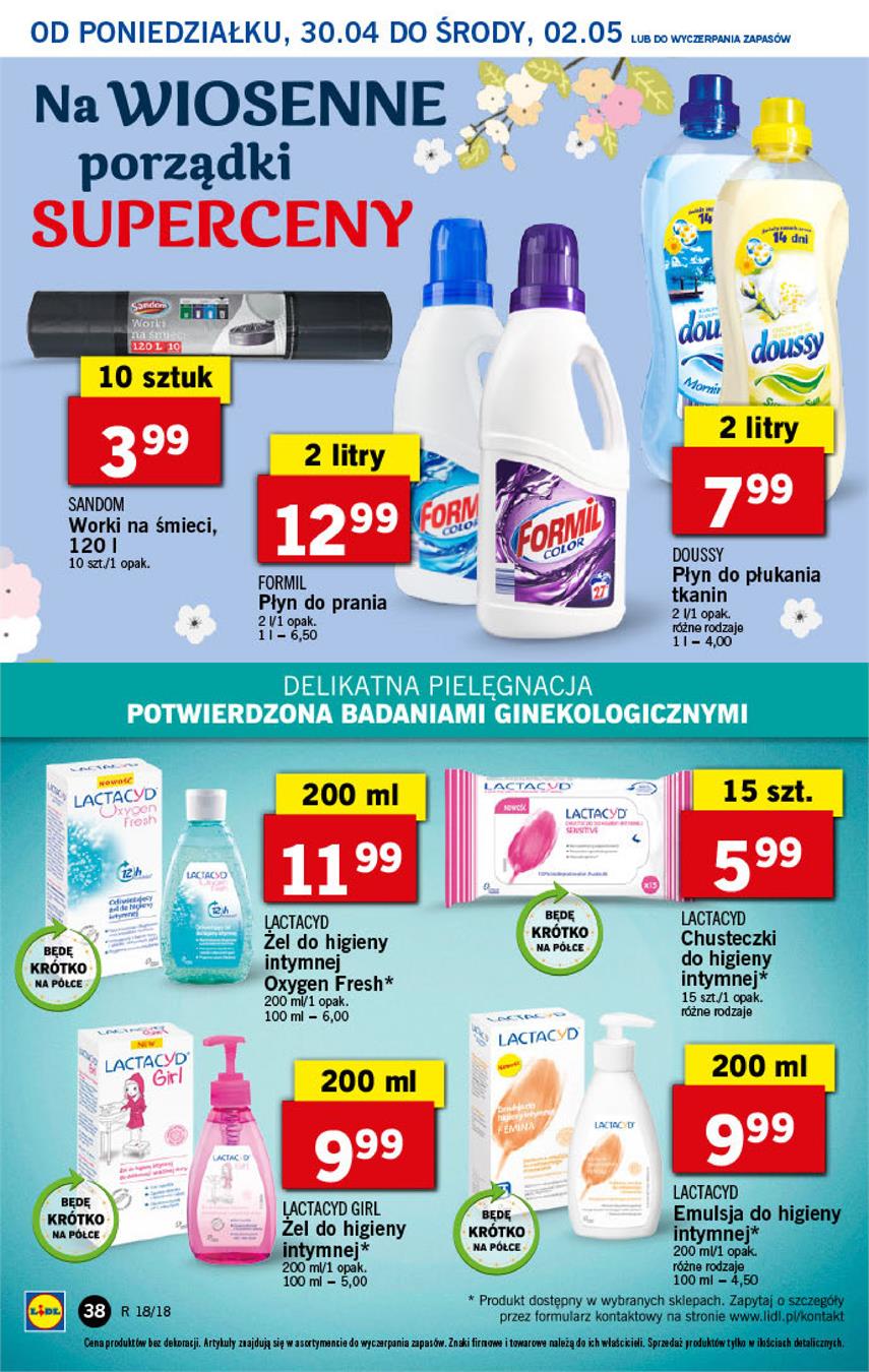 Gazetka Lidl Polska Sp. z o.o. nr 38 od 2018-04-30 do 2018-05-02
