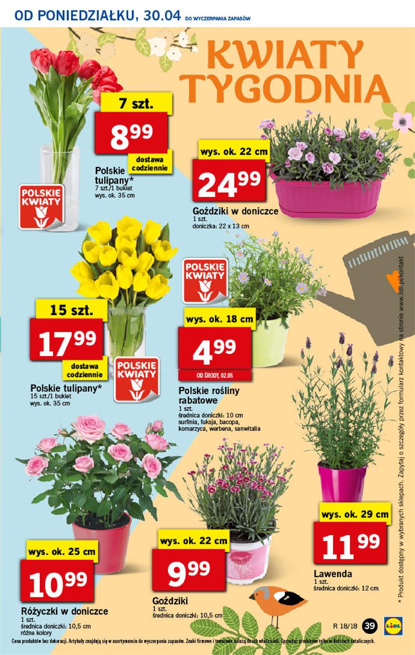 Gazetka Lidl Polska Sp. z o.o. nr 39 od 2018-04-30 do 2018-05-02