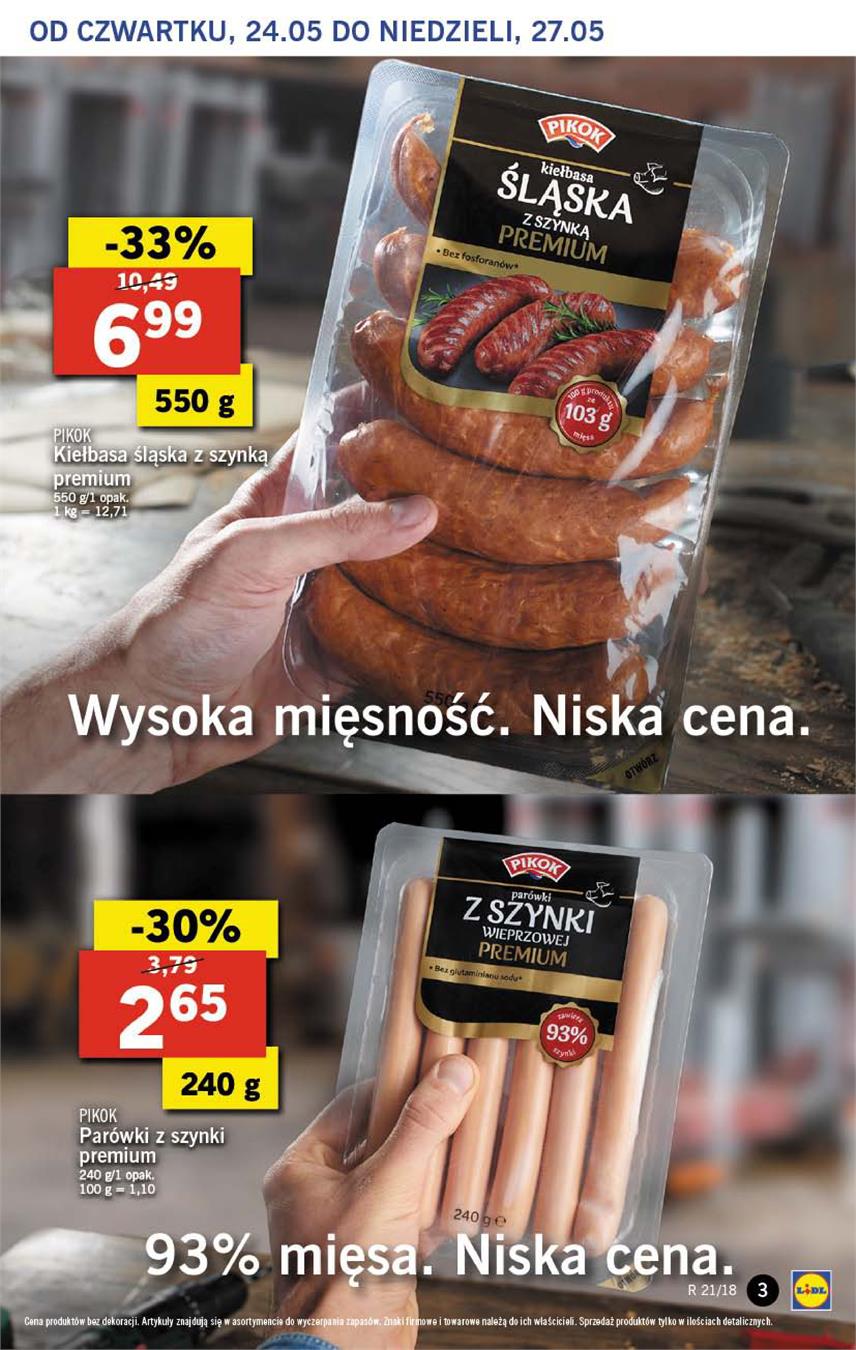 Gazetka Lidl Polska Sp. z o.o. nr 3 od 2018-05-24 do 2018-05-27