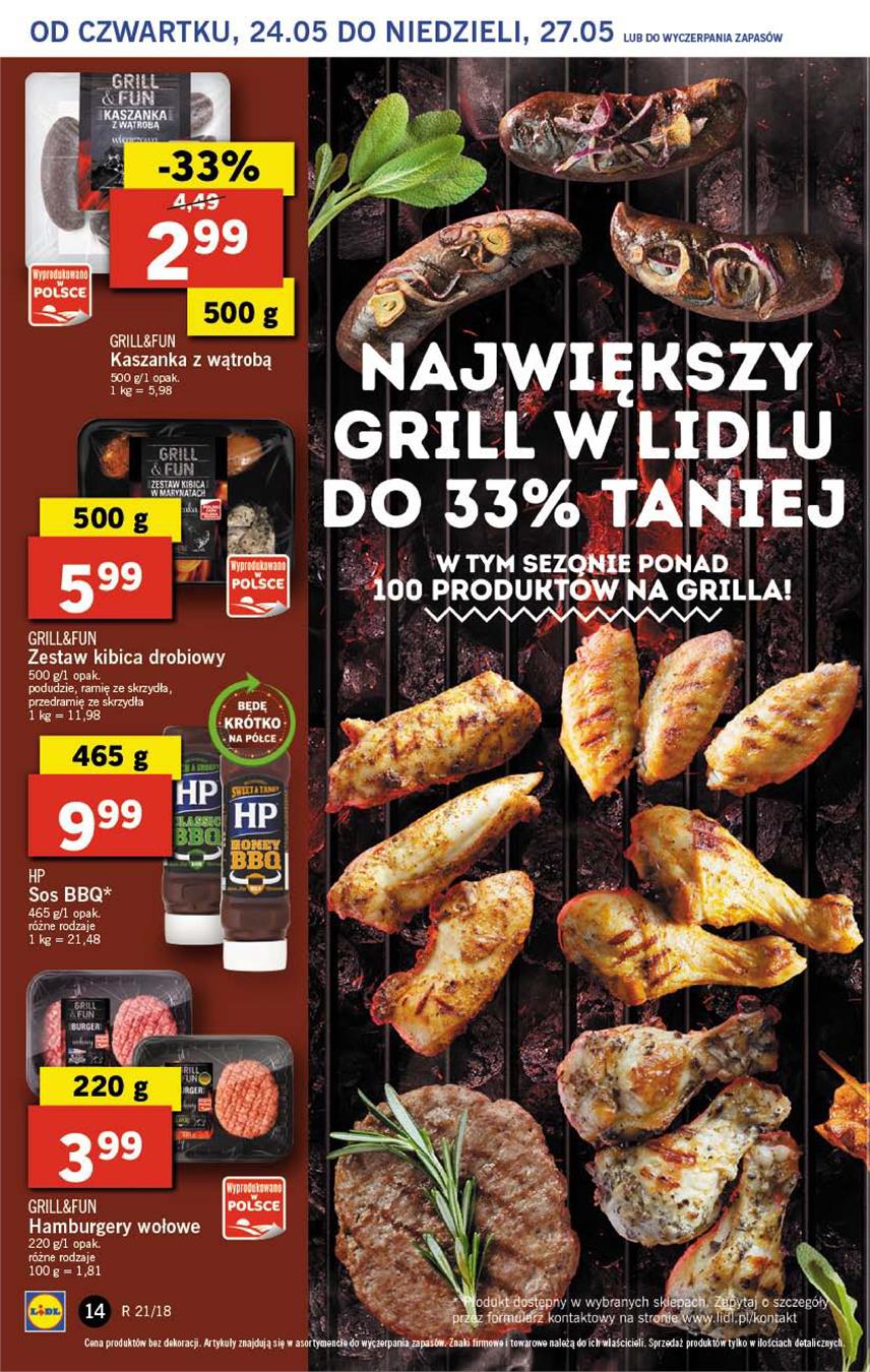 Gazetka Lidl Polska Sp. z o.o. nr 14 od 2018-05-24 do 2018-05-27
