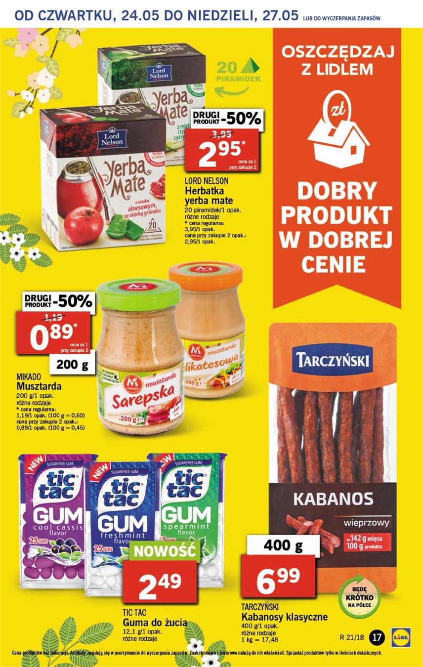 Gazetka Lidl Polska Sp. z o.o. nr 17 od 2018-05-24 do 2018-05-27