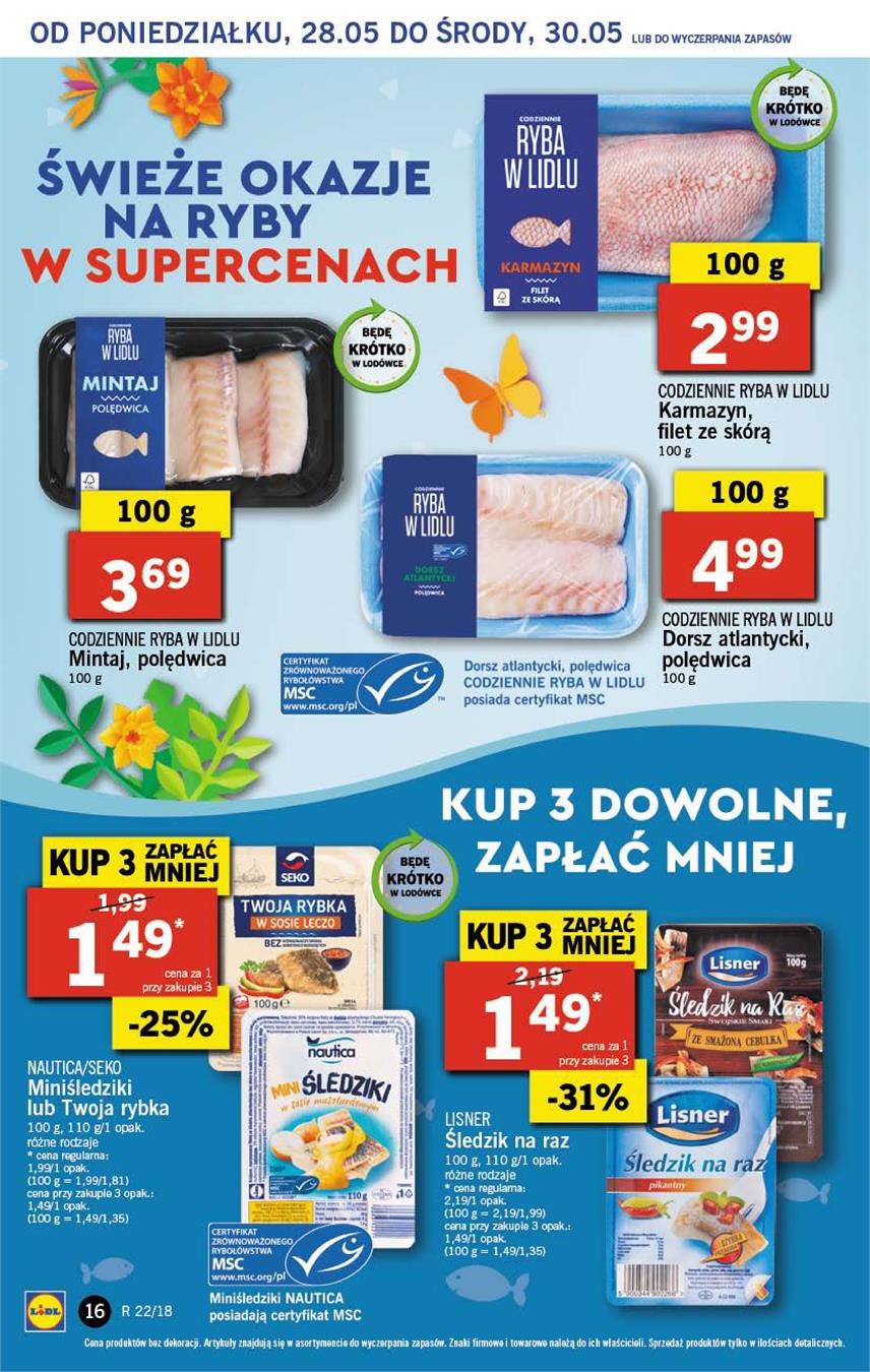 Gazetka Lidl Polska Sp. z o.o. nr 16 od 2018-05-28 do 2018-05-30