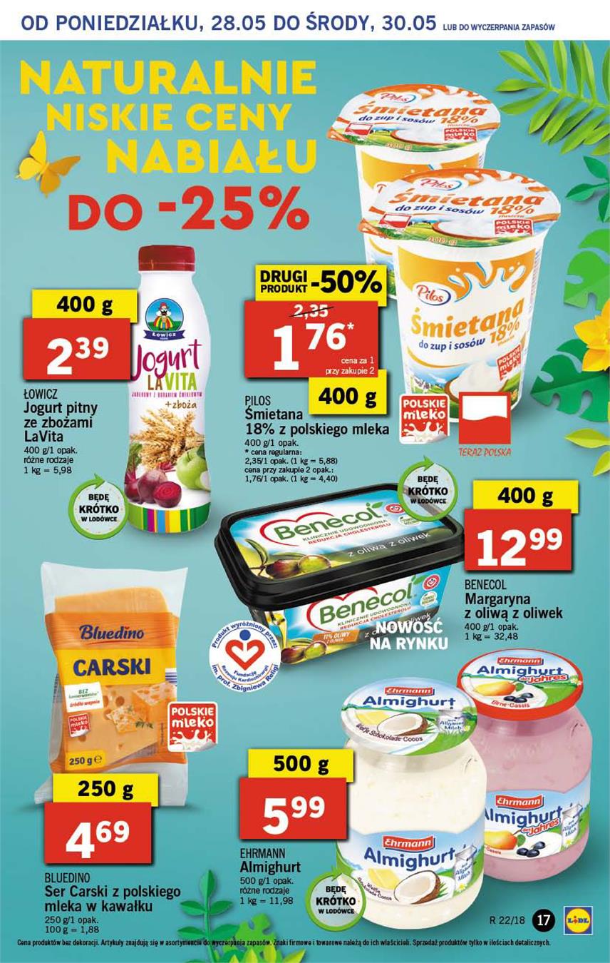 Gazetka Lidl Polska Sp. z o.o. nr 17 od 2018-05-28 do 2018-05-30