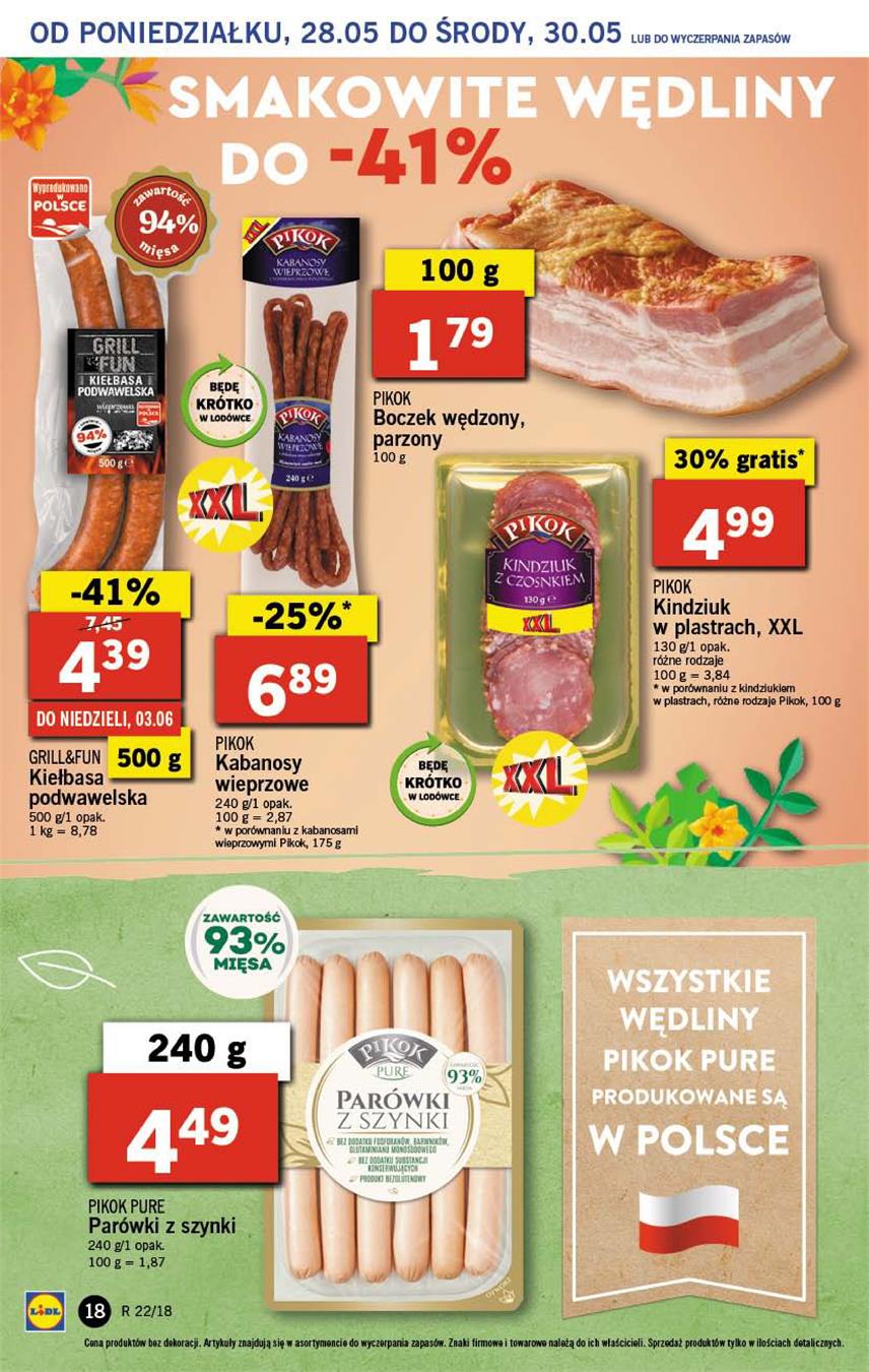Gazetka Lidl Polska Sp. z o.o. nr 18 od 2018-05-28 do 2018-05-30