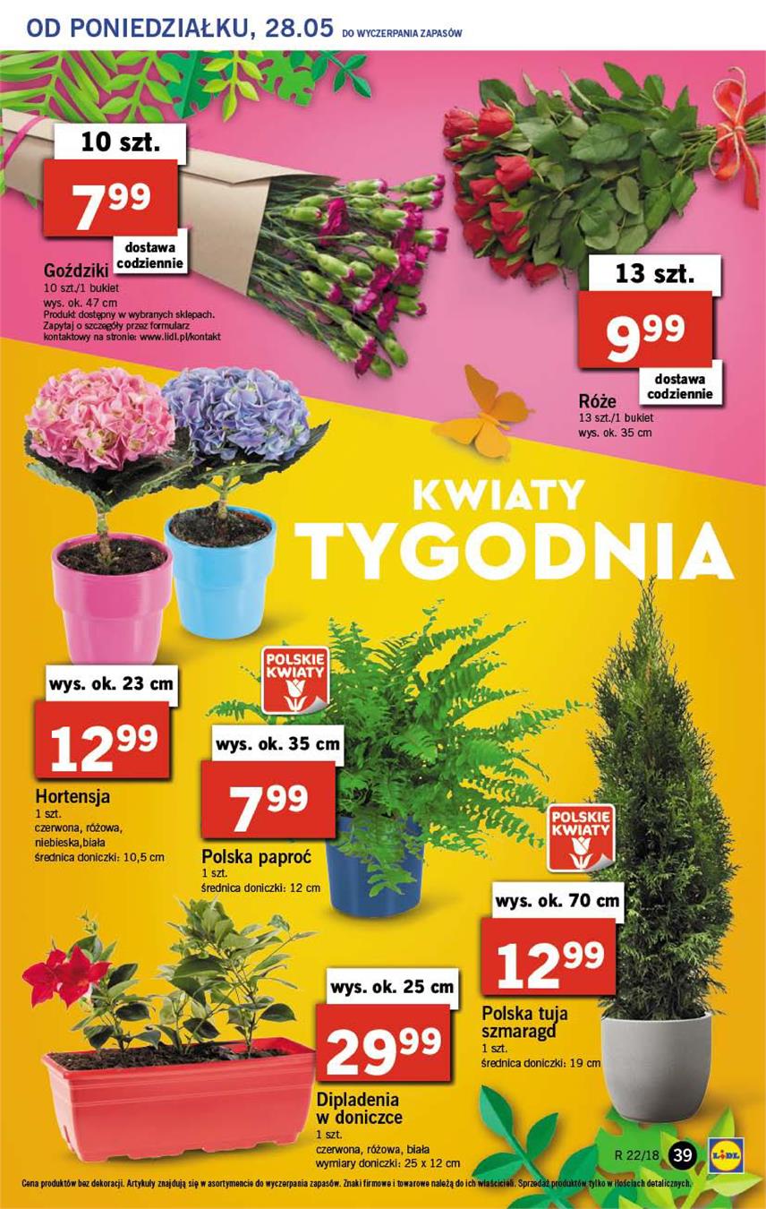 Gazetka Lidl Polska Sp. z o.o. nr 39 od 2018-05-28 do 2018-05-30