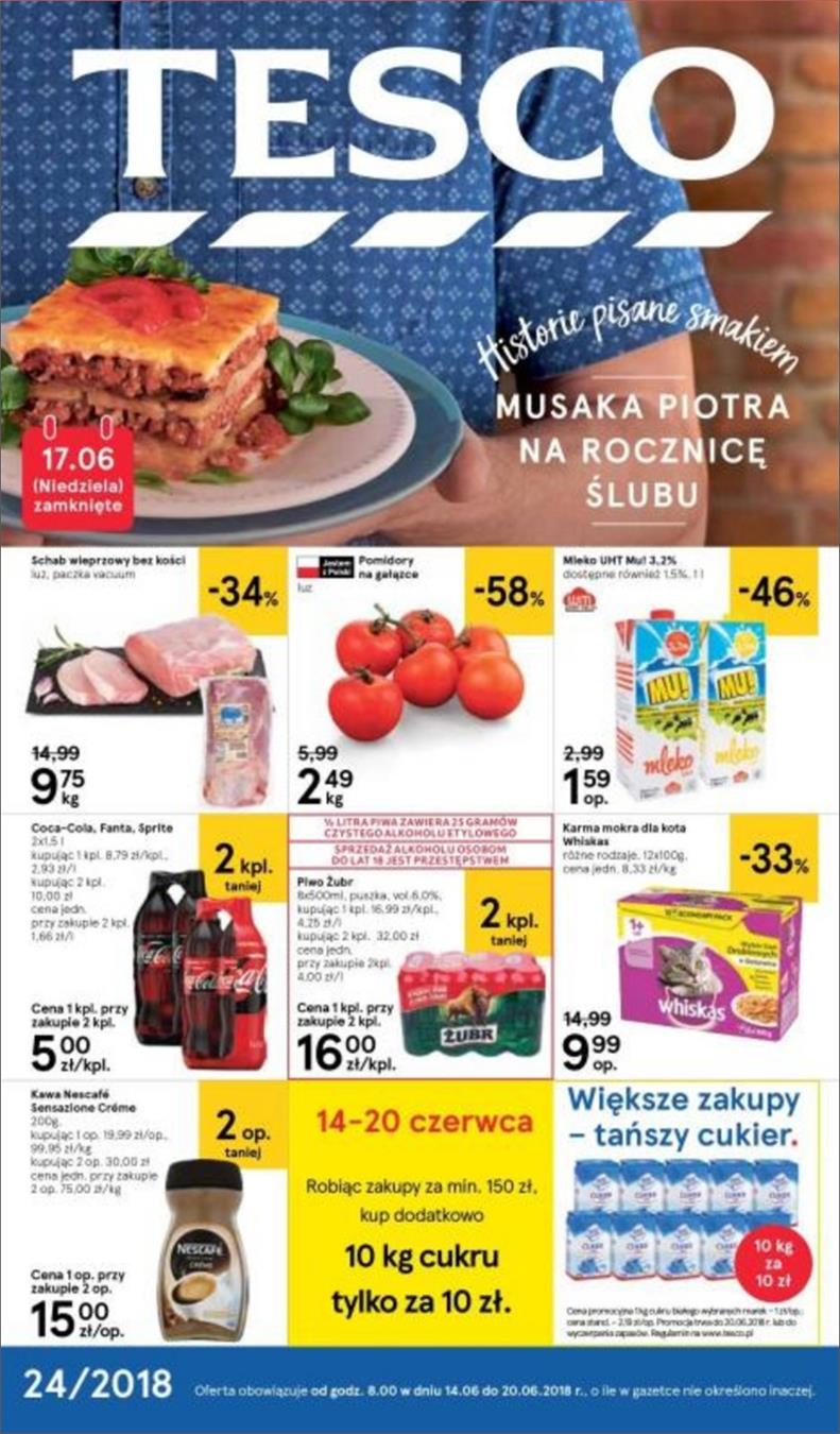 Gazetka Tesco Polska Sp. z o.o. nr 1 od 2018-06-14 do 2018-06-20
