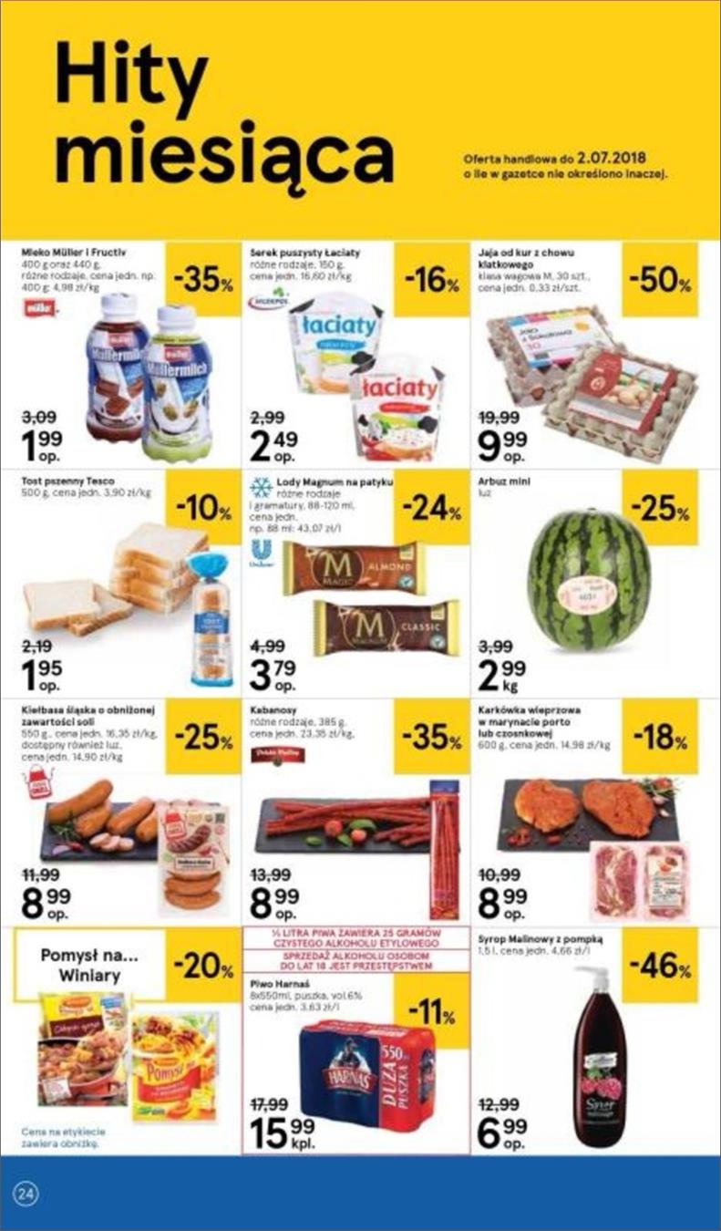 Gazetka Tesco Polska Sp. z o.o. nr 24 od 2018-06-14 do 2018-06-20