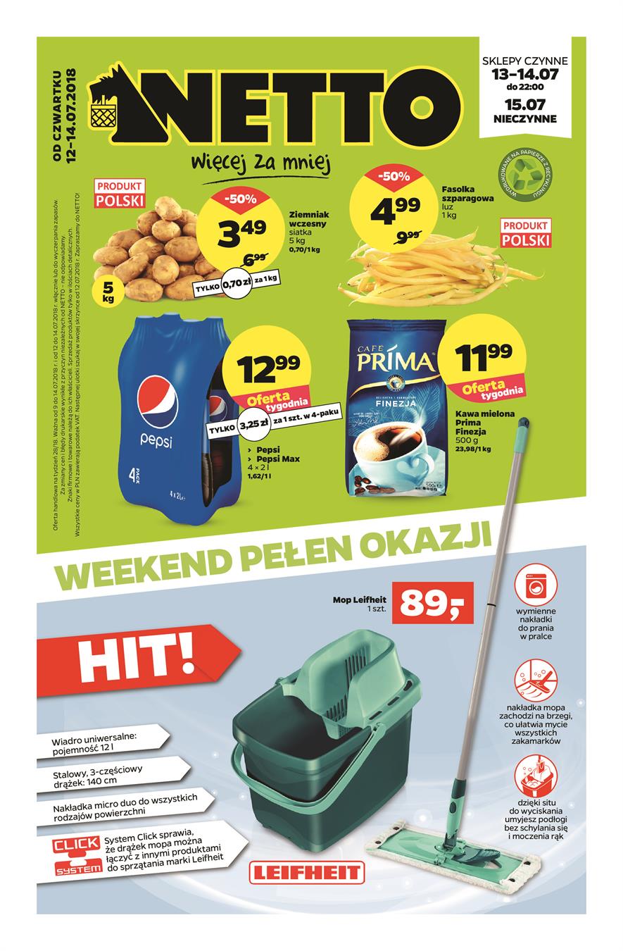 Gazetka Netto Sp. z o.o. nr 1 od 2018-07-12 do 2018-07-14