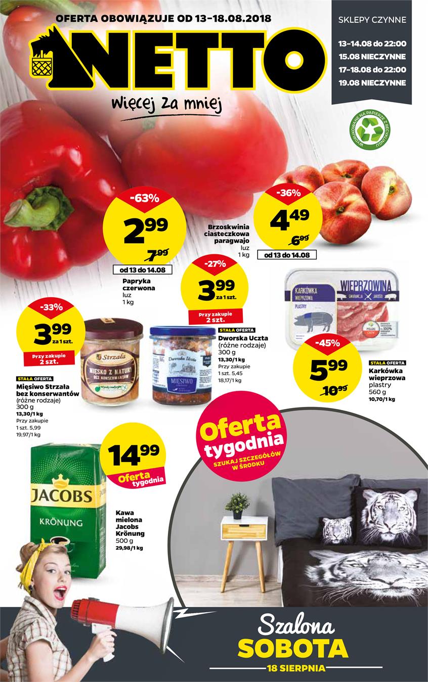 Gazetka Netto Sp. z o.o. nr 1 od 2018-08-13 do 2018-08-18