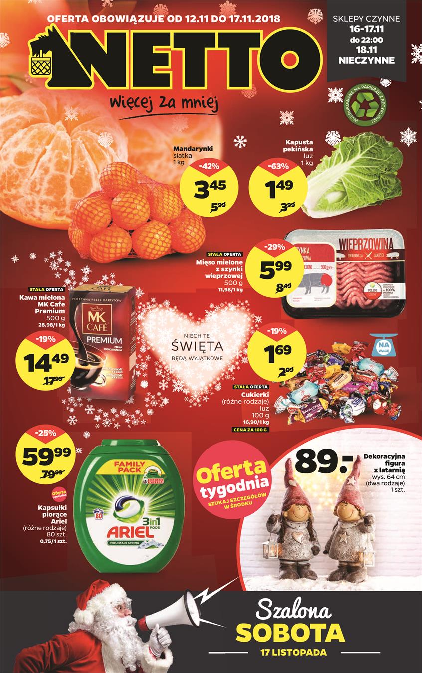 Gazetka Netto Sp. z o.o. nr 1 od 2018-11-12 do 2018-11-17