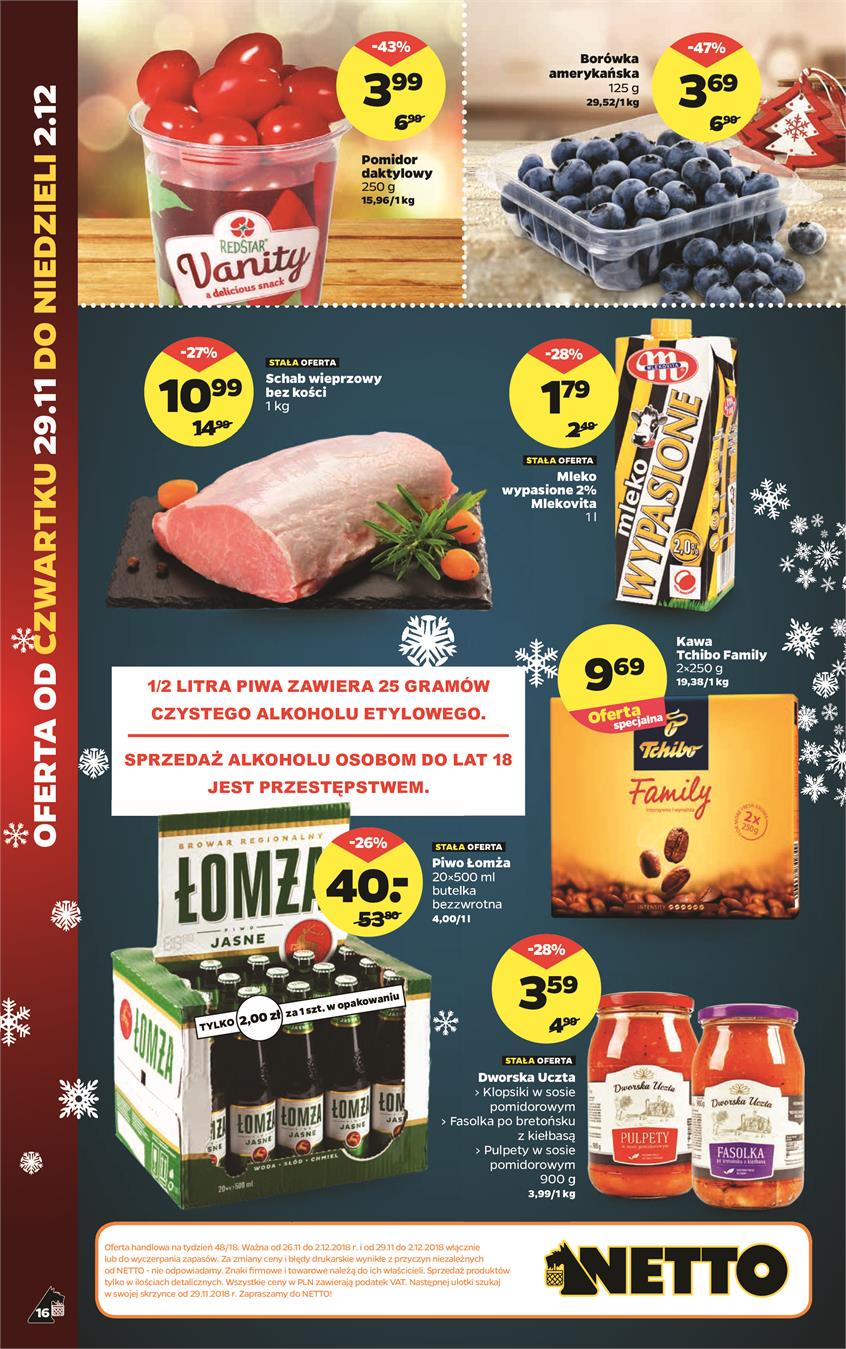 Gazetka Netto Sp. z o.o. nr 16 od 2018-11-26 do 2018-12-02