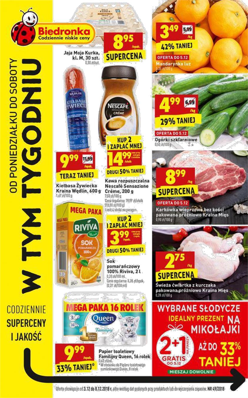 Gazetka Jeronimo Martins Polska SA nr 1 od 2018-12-03 do 2018-12-08