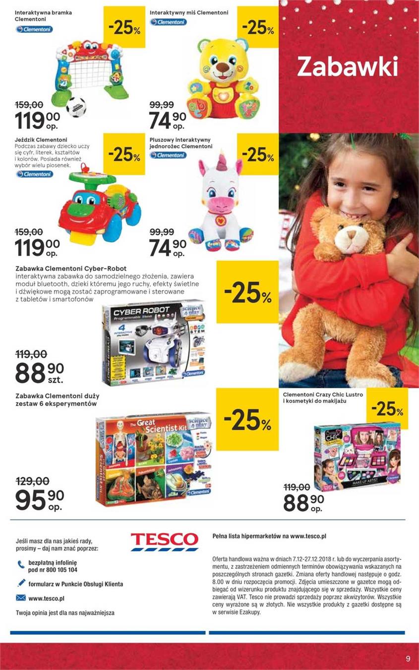 Gazetka Tesco Polska Sp. z o.o. nr 9 od 2018-12-07 do 2018-12-27