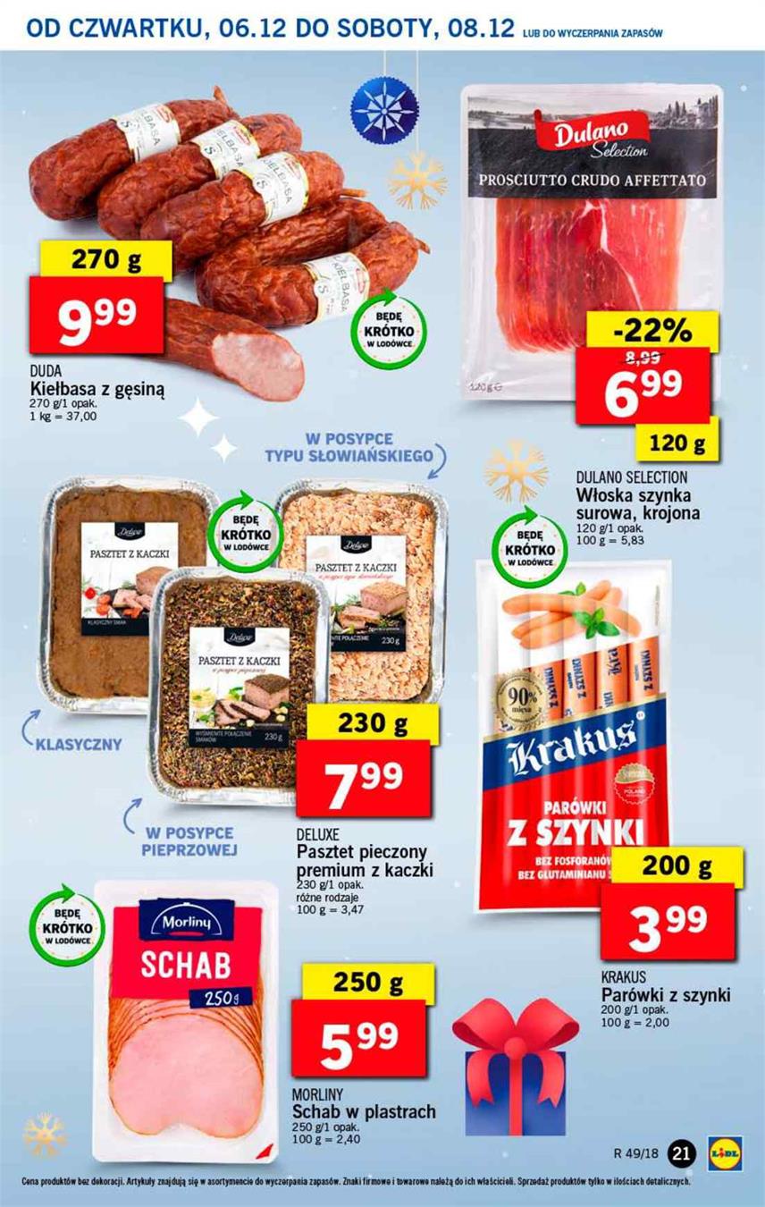Gazetka Lidl Polska Sp. z o.o. nr 21 od 2018-12-06 do 2018-12-08
