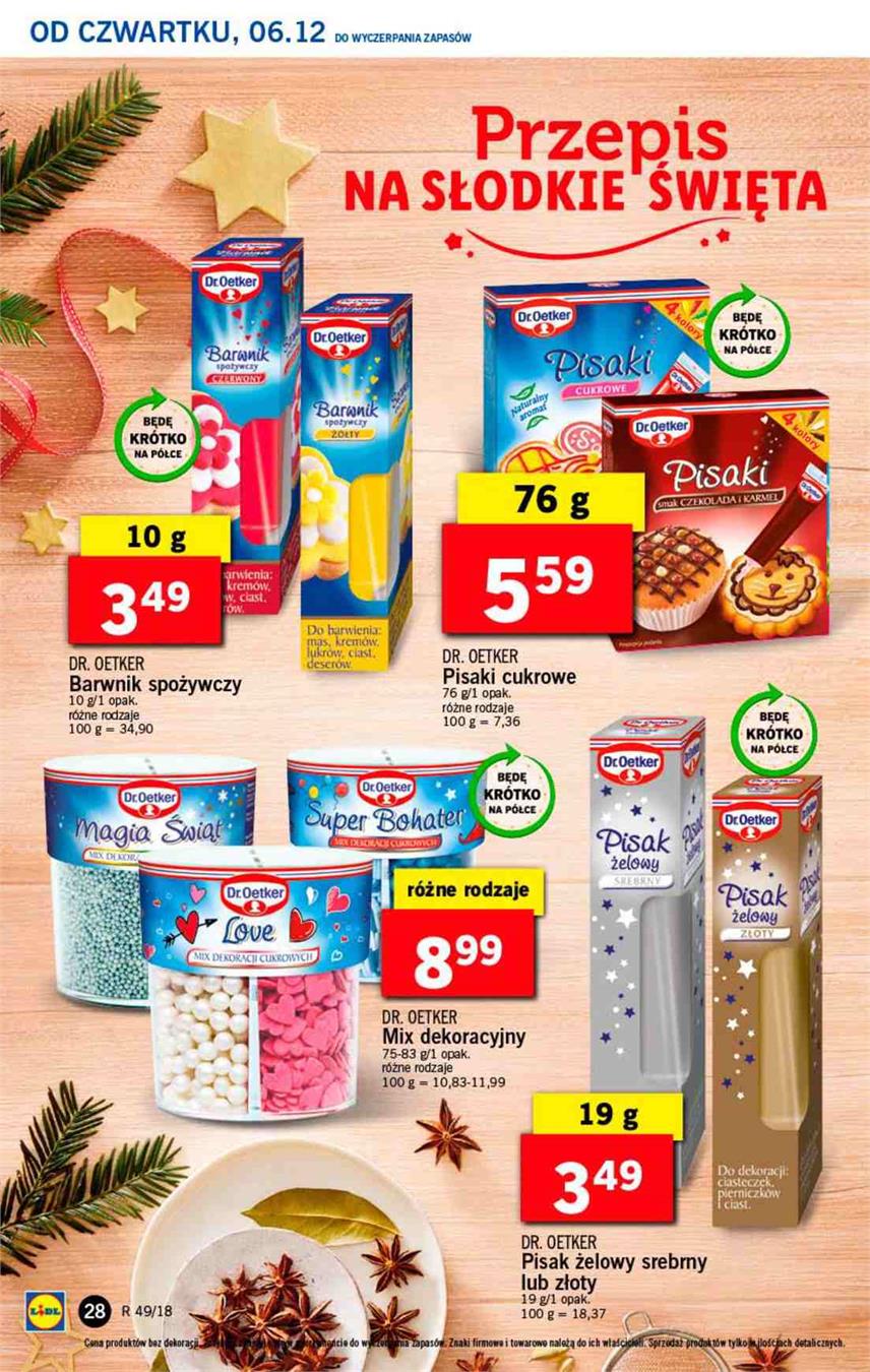 Gazetka Lidl Polska Sp. z o.o. nr 28 od 2018-12-06 do 2018-12-08