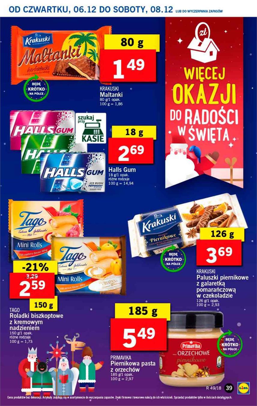 Gazetka Lidl Polska Sp. z o.o. nr 39 od 2018-12-06 do 2018-12-08
