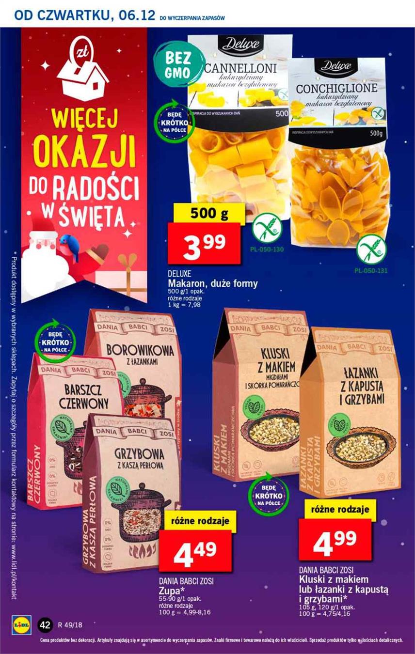 Gazetka Lidl Polska Sp. z o.o. nr 42 od 2018-12-06 do 2018-12-08