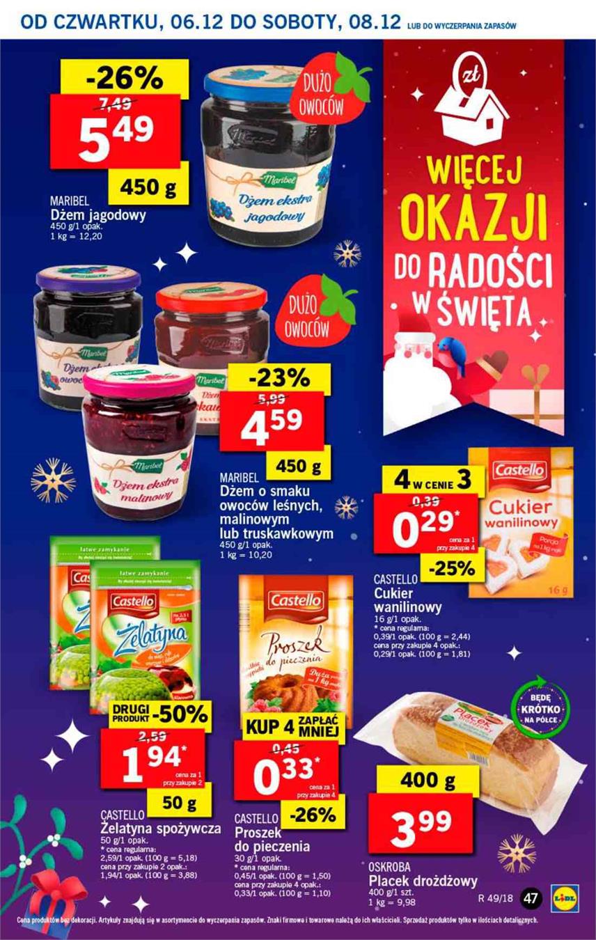 Gazetka Lidl Polska Sp. z o.o. nr 47 od 2018-12-06 do 2018-12-08