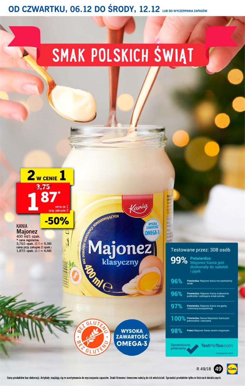 Gazetka Lidl Polska Sp. z o.o. nr 49 od 2018-12-06 do 2018-12-08