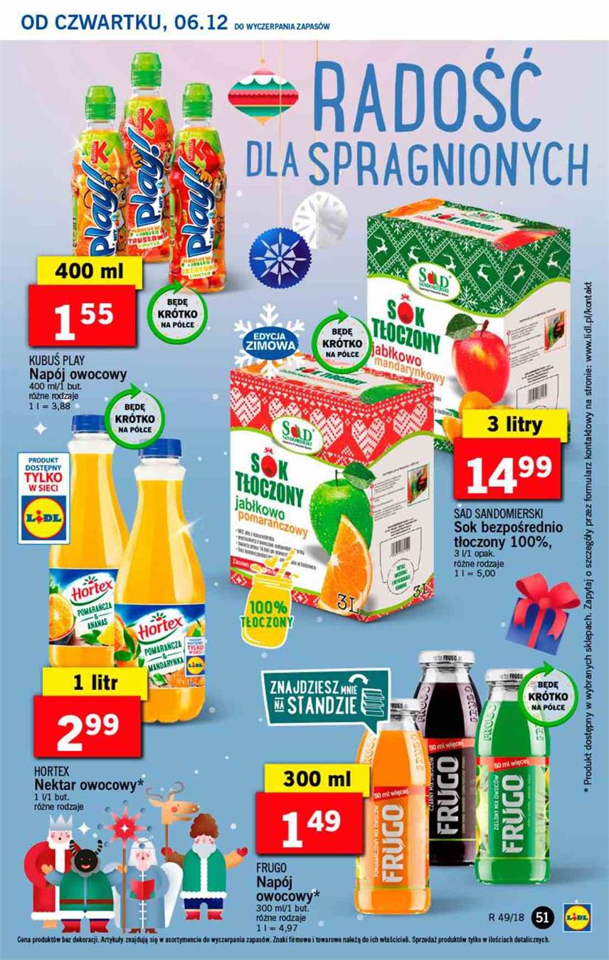 Gazetka Lidl Polska Sp. z o.o. nr 51 od 2018-12-06 do 2018-12-08
