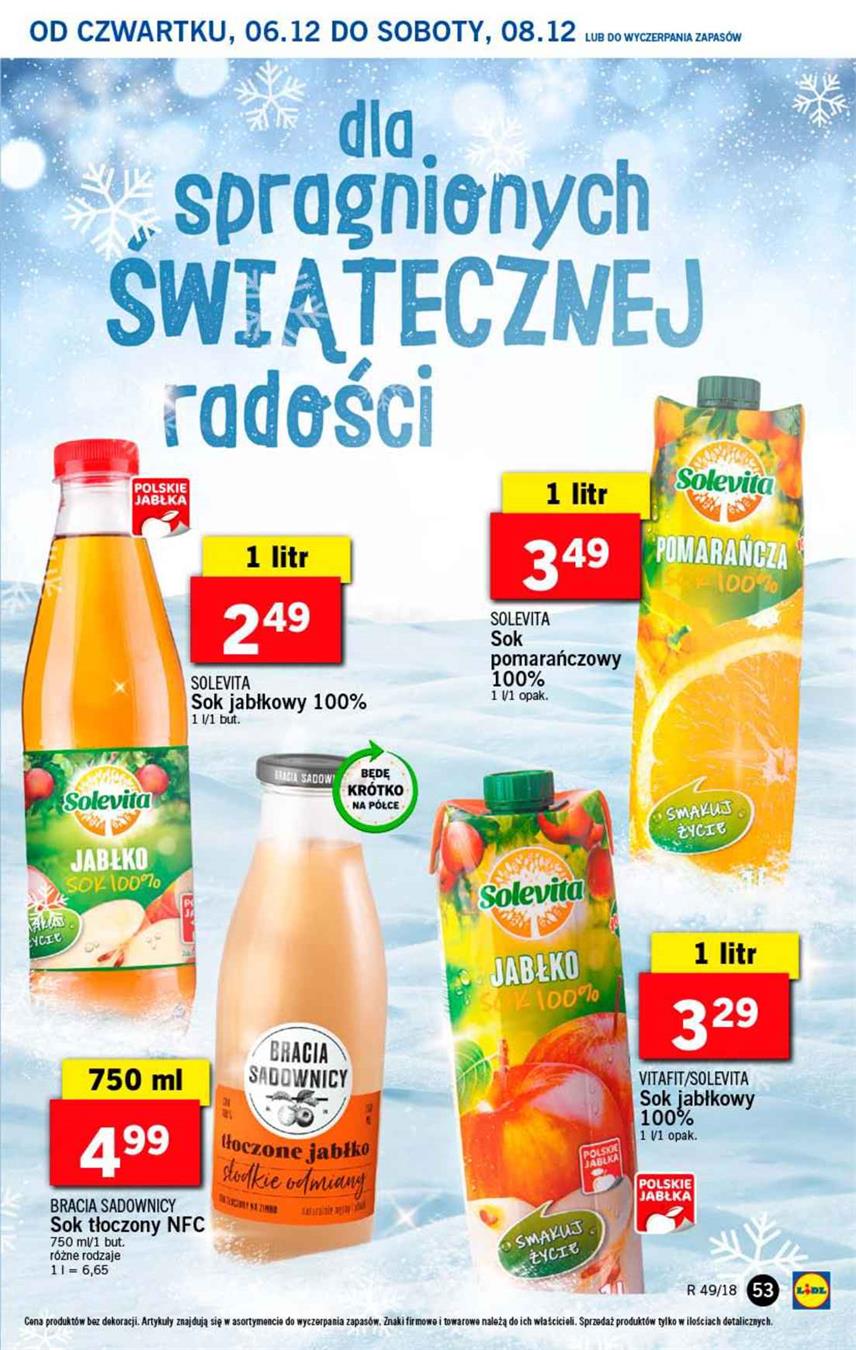 Gazetka Lidl Polska Sp. z o.o. nr 53 od 2018-12-06 do 2018-12-08