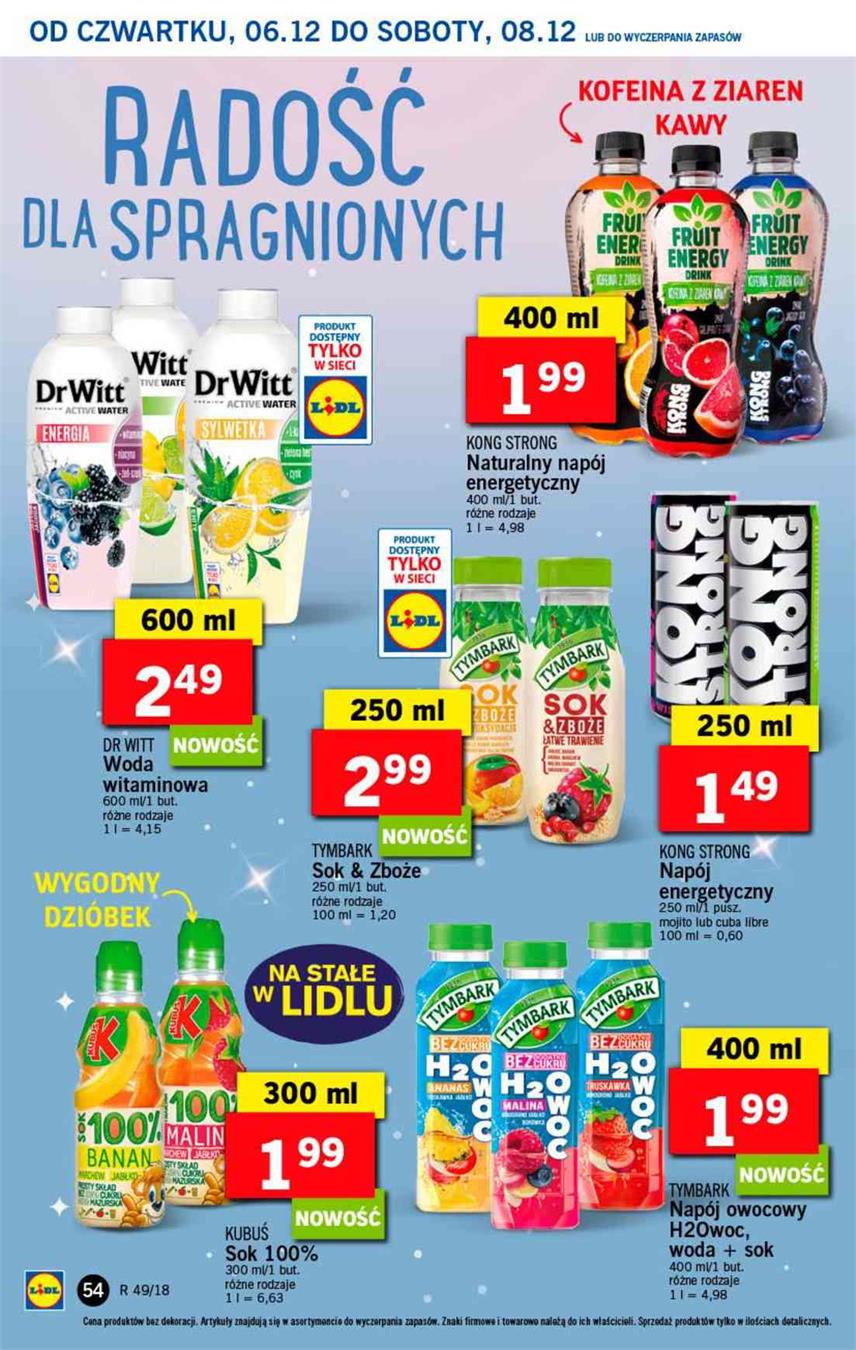 Gazetka Lidl Polska Sp. z o.o. nr 54 od 2018-12-06 do 2018-12-08