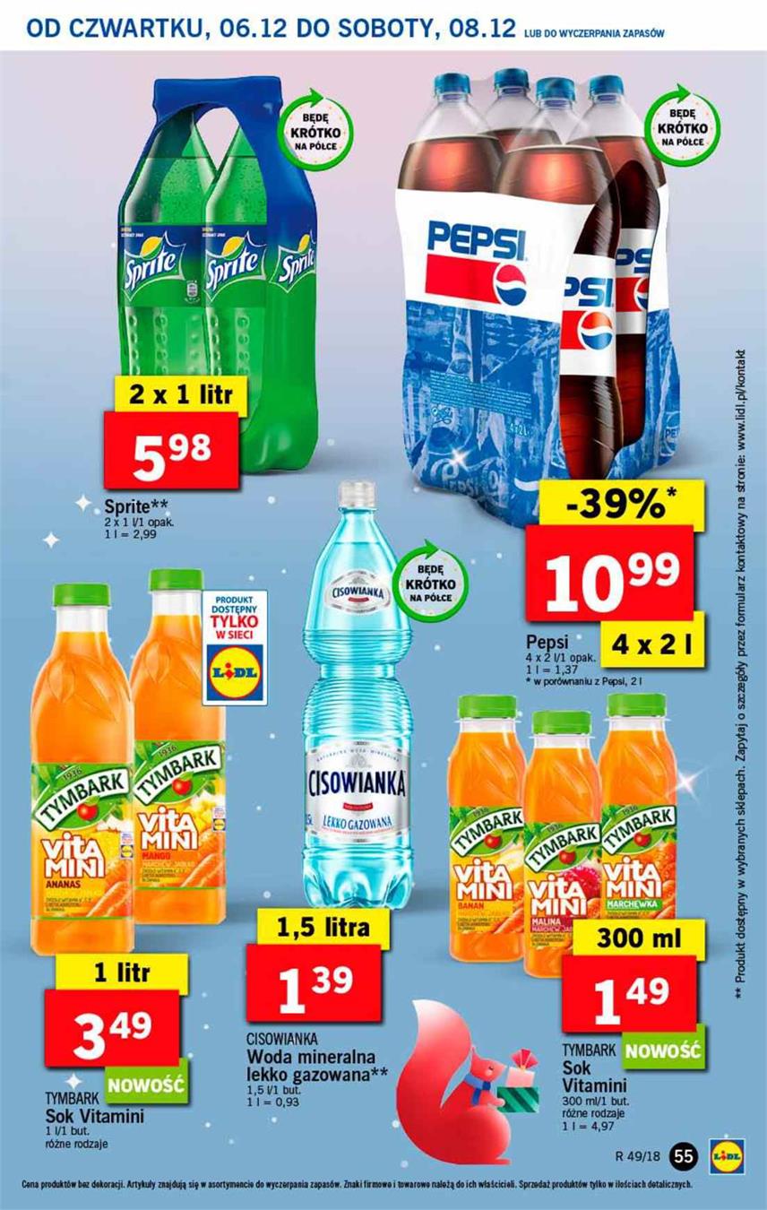 Gazetka Lidl Polska Sp. z o.o. nr 55 od 2018-12-06 do 2018-12-08
