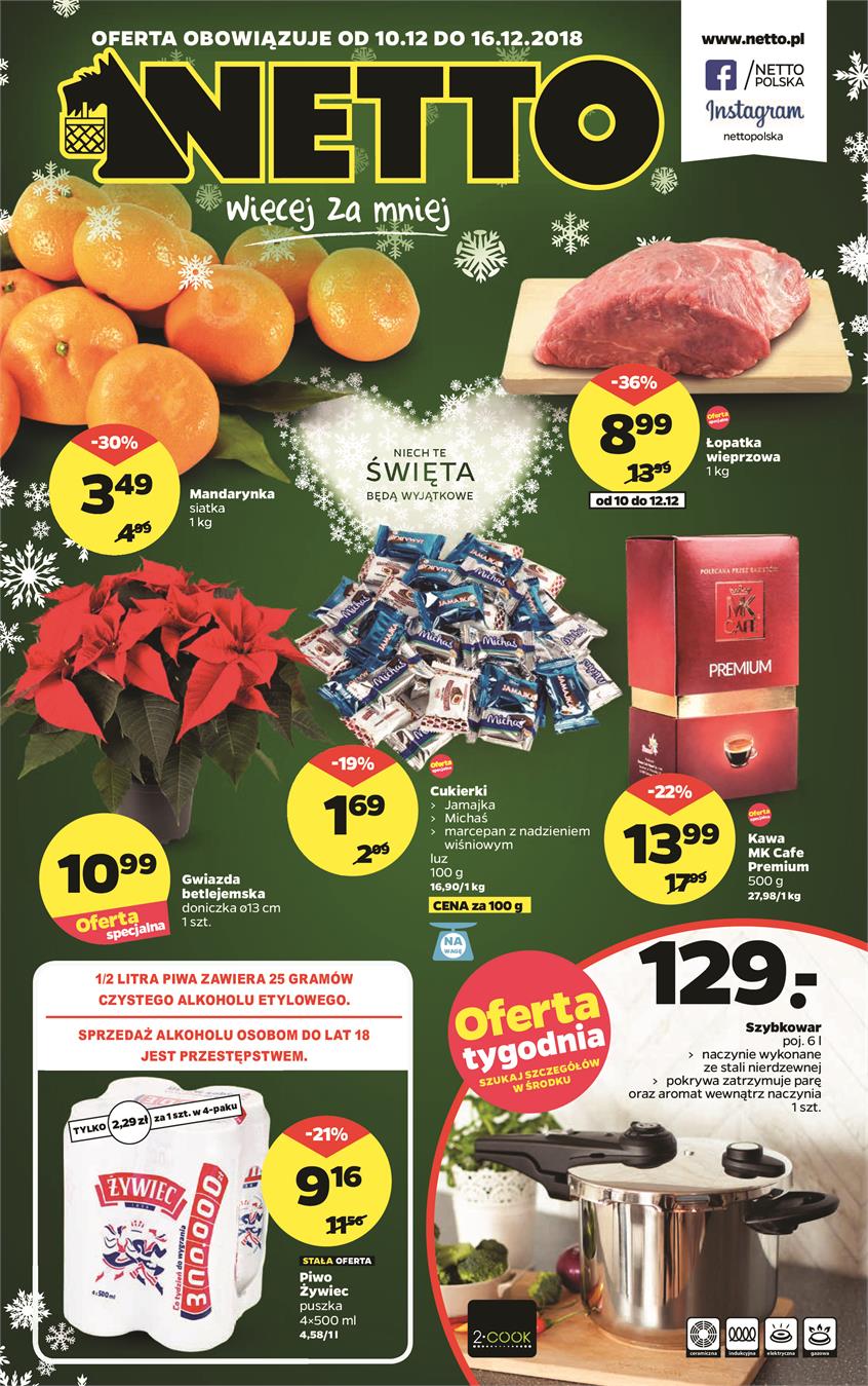 Gazetka Netto Sp. z o.o. nr 1 od 2018-12-10 do 2018-12-15