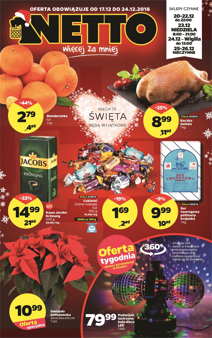 Gazetka Netto Sp. z o.o. nr 1 od 2018-12-17 do 2018-12-24